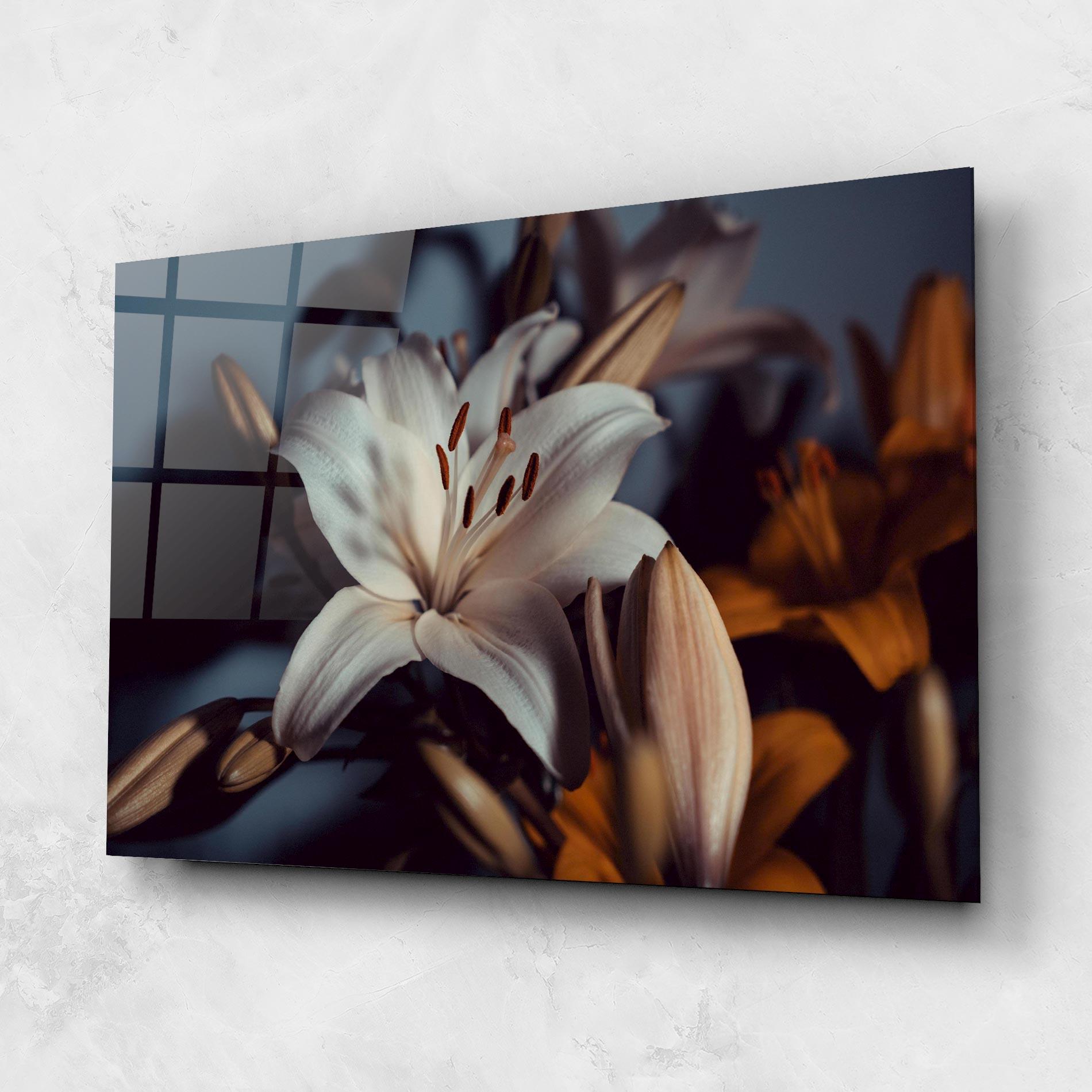 Glasbild Cream Lily mockup 1