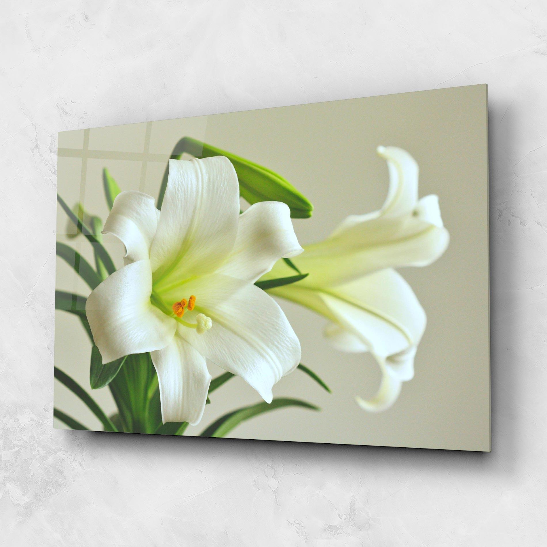Glasbild Green Lily mockup 1