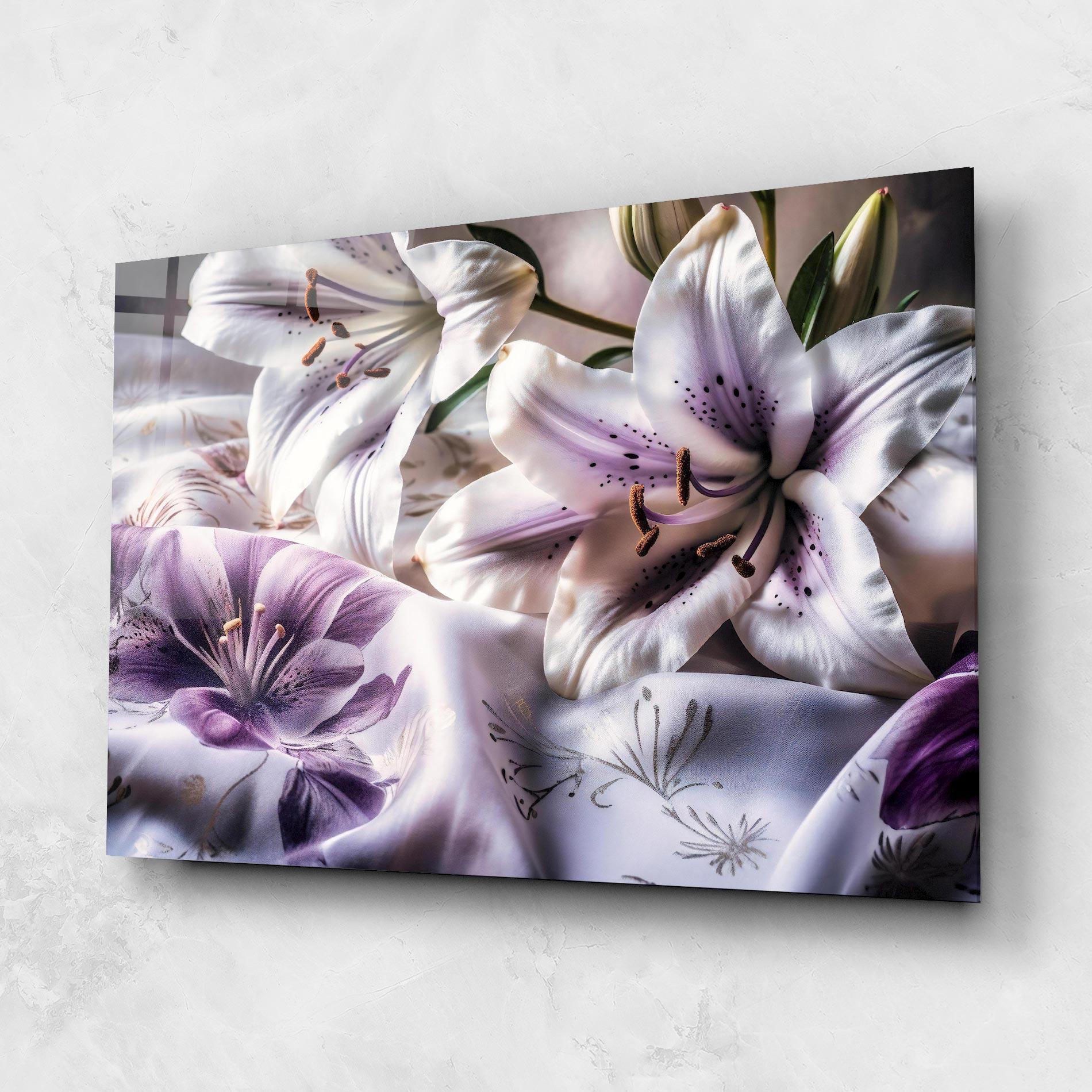 Glasbild Light Purple Lily mockup 1