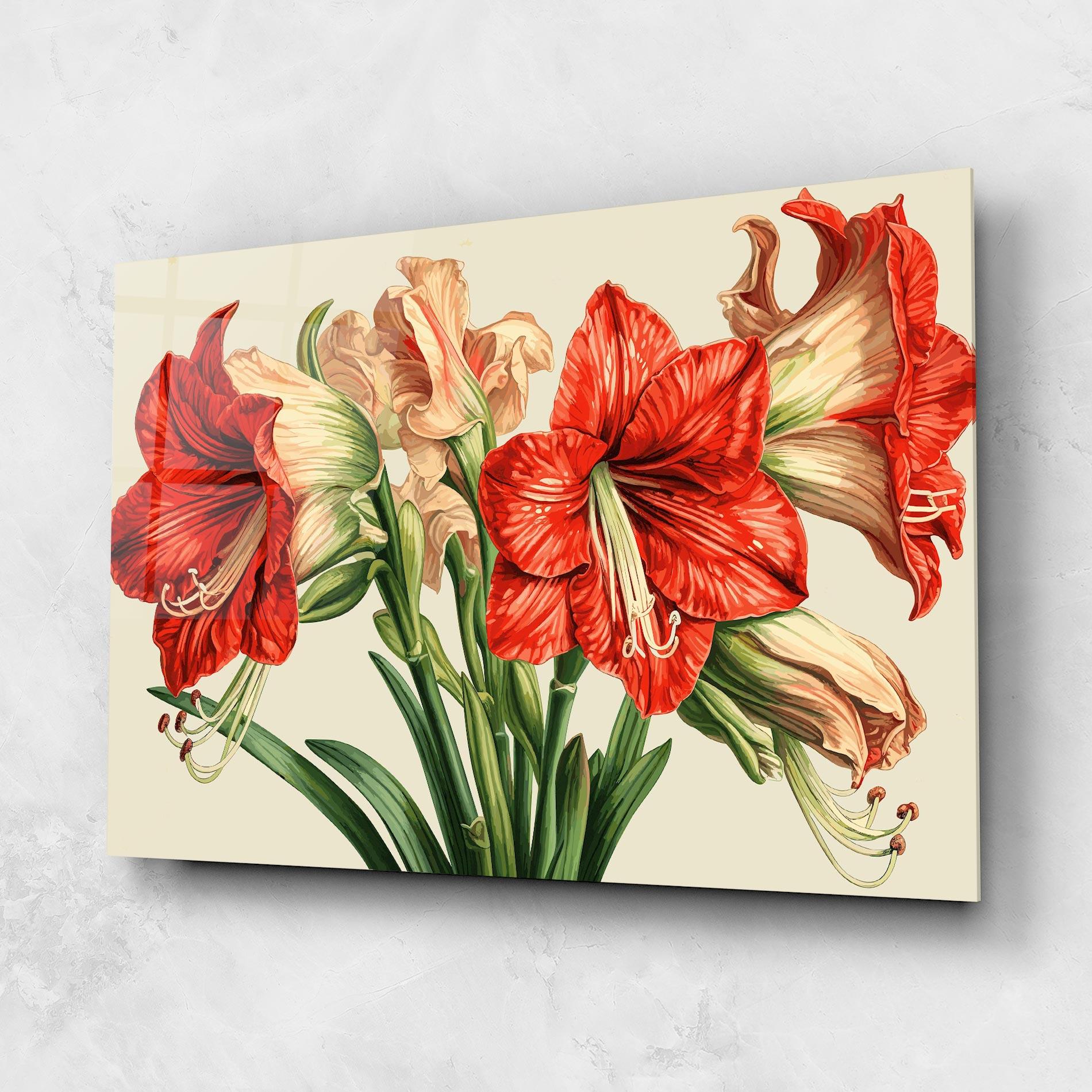 Glasbild Orange Cream Lily mockup 1