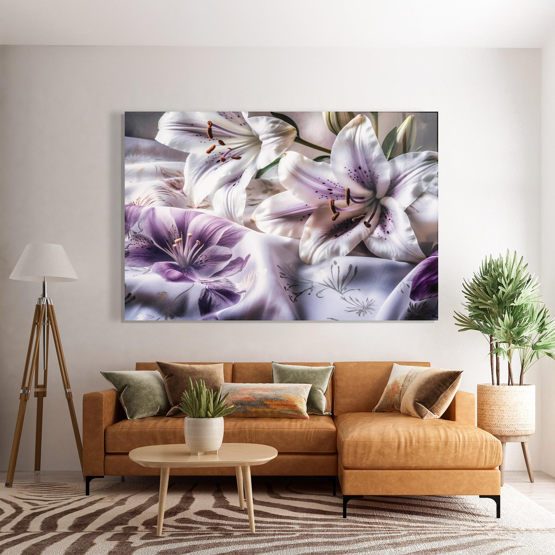 Glasbild Light Purple Lily mockup 7