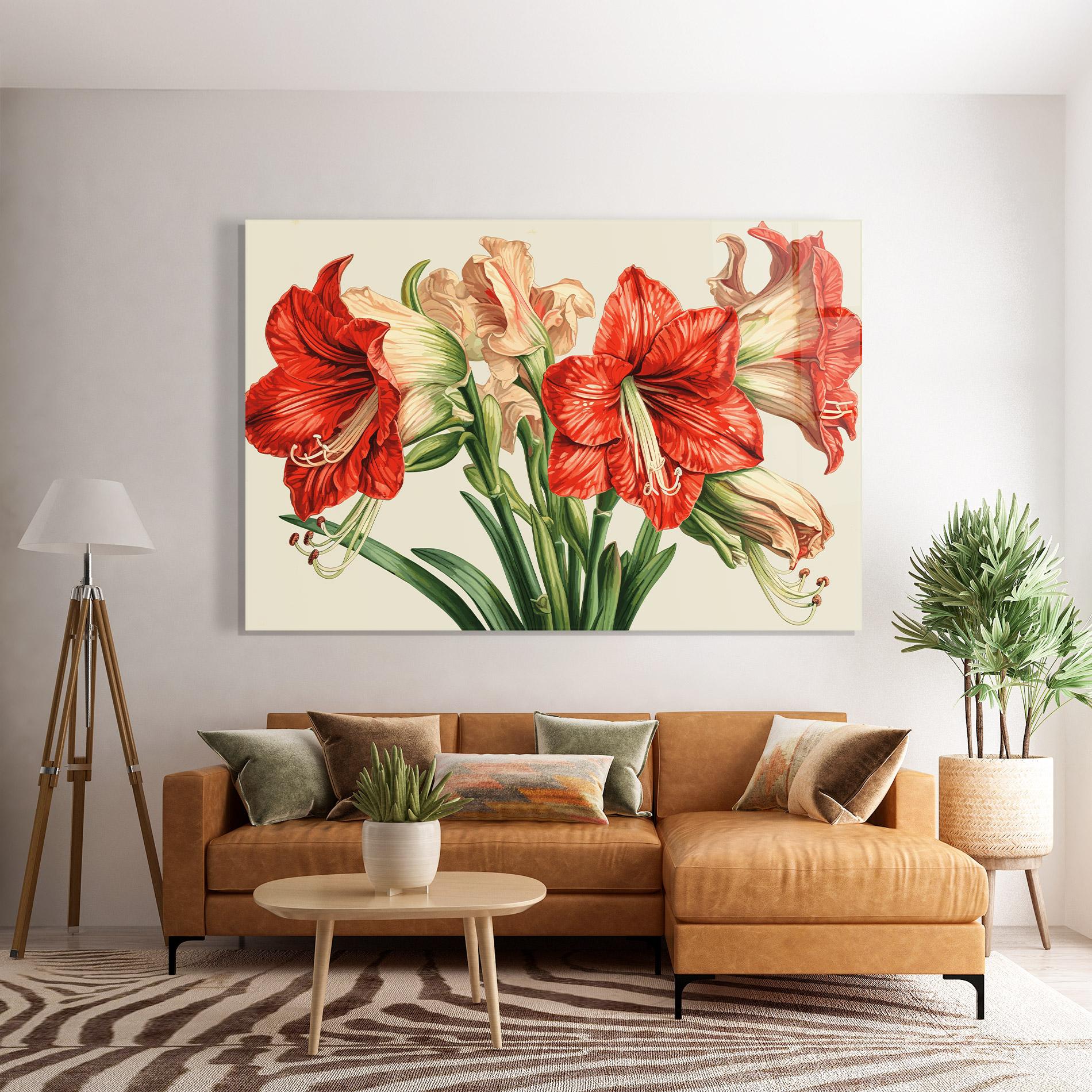 Glasbild Orange Cream Lily mockup 7