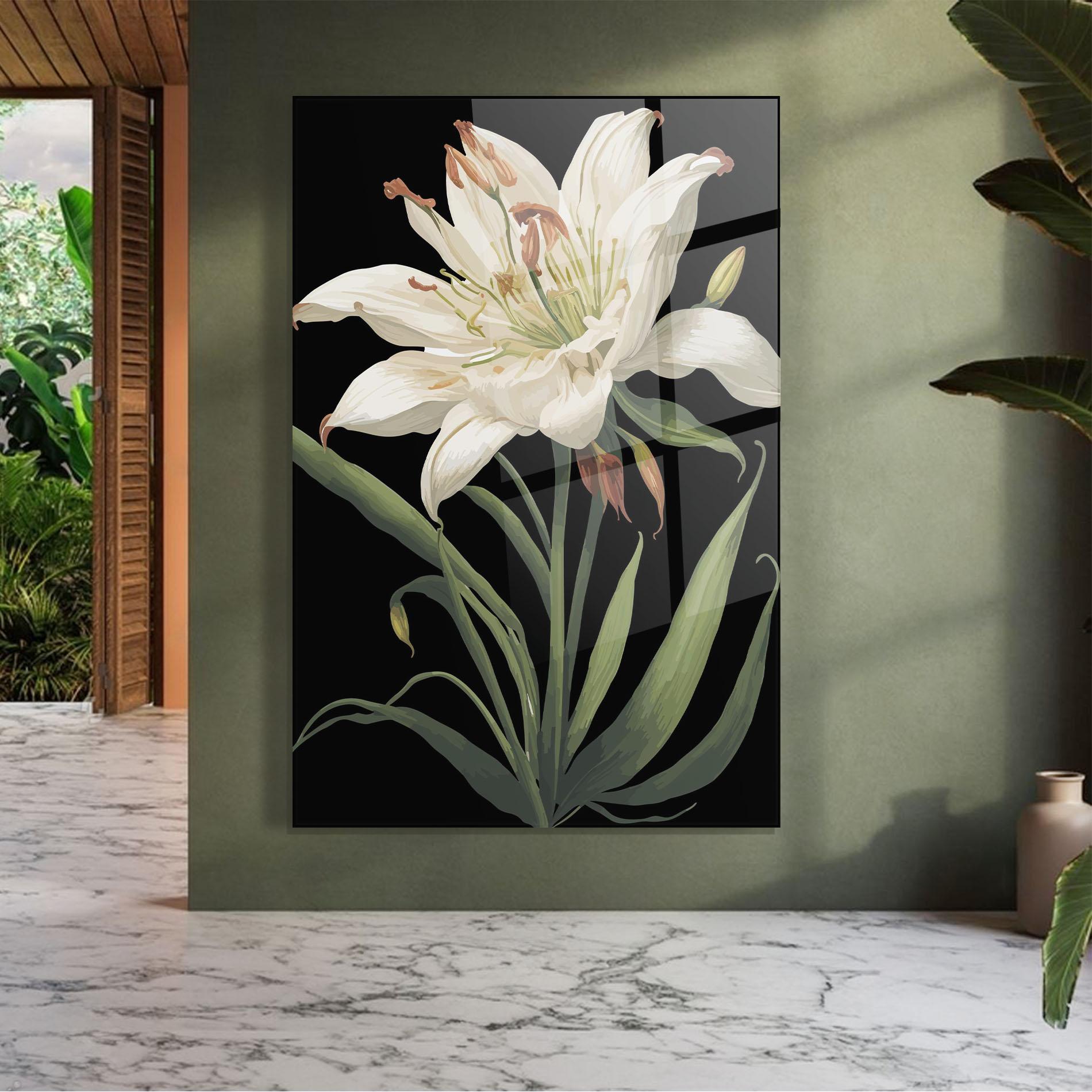 Glasbild Columbia White Lily mockup 7