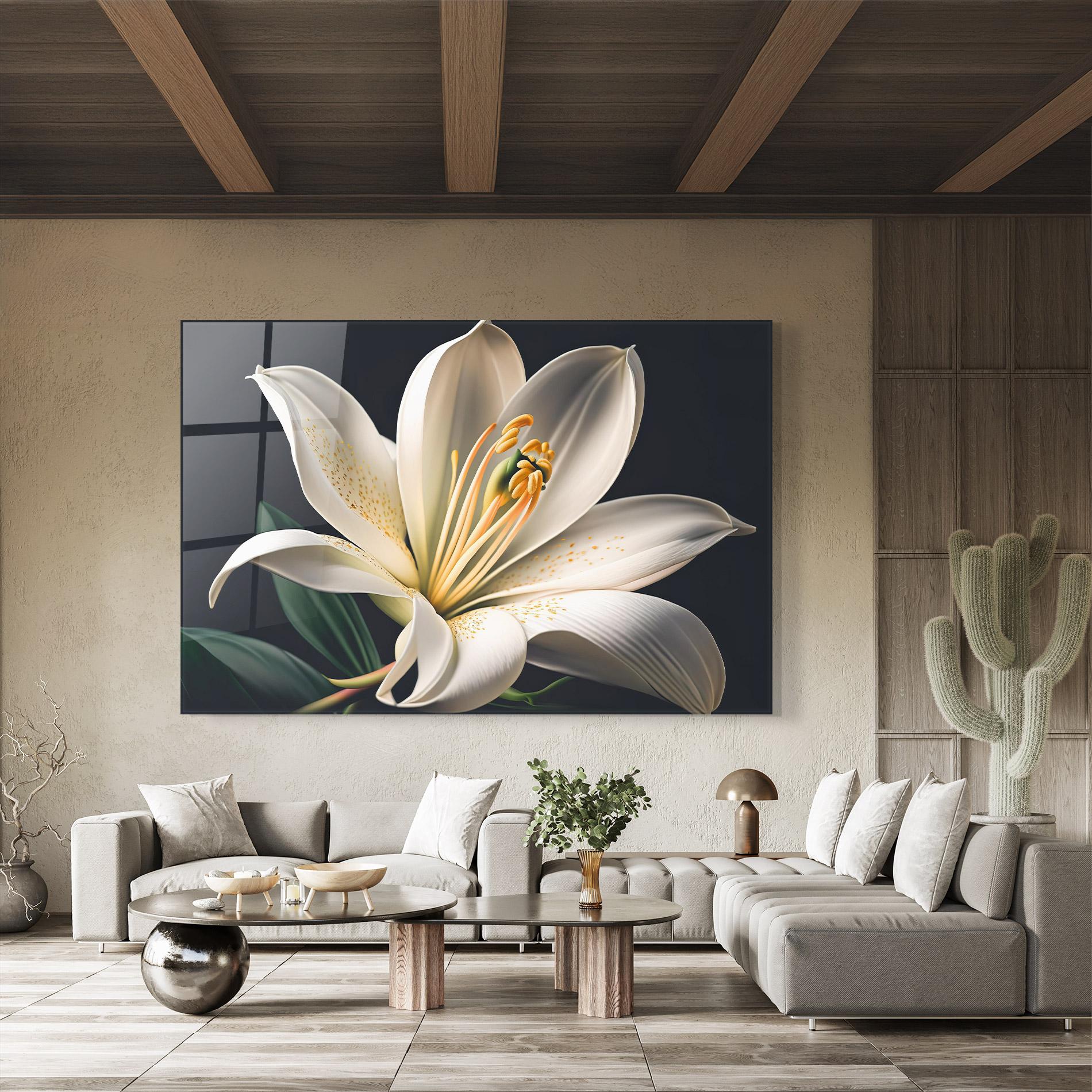 Glasbild Big Lily View mockup 8