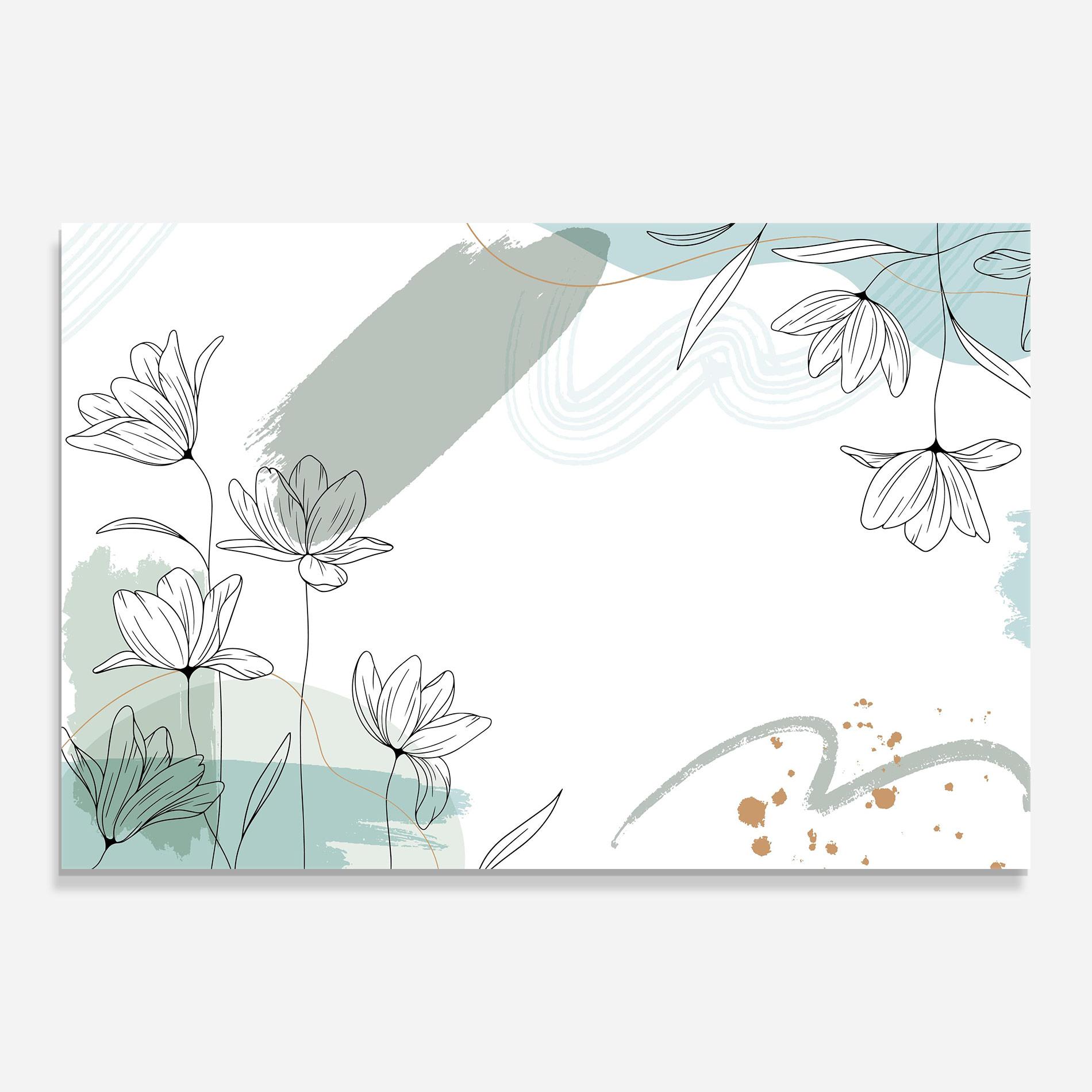 Glasbild Black Blue Line mockup 0