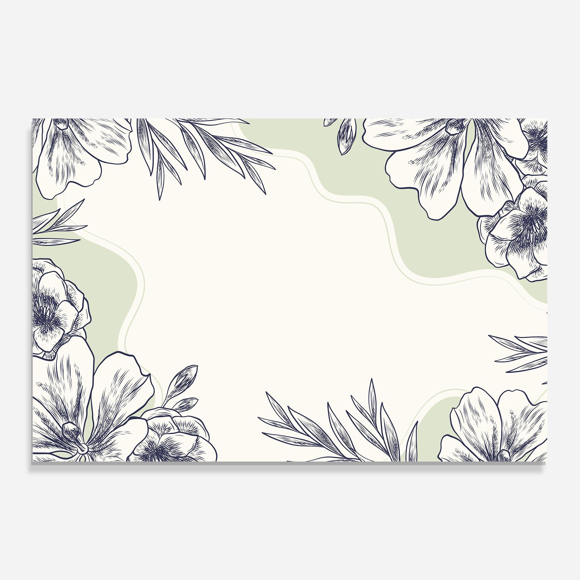 Glasbild Blue Line Green mockup 0