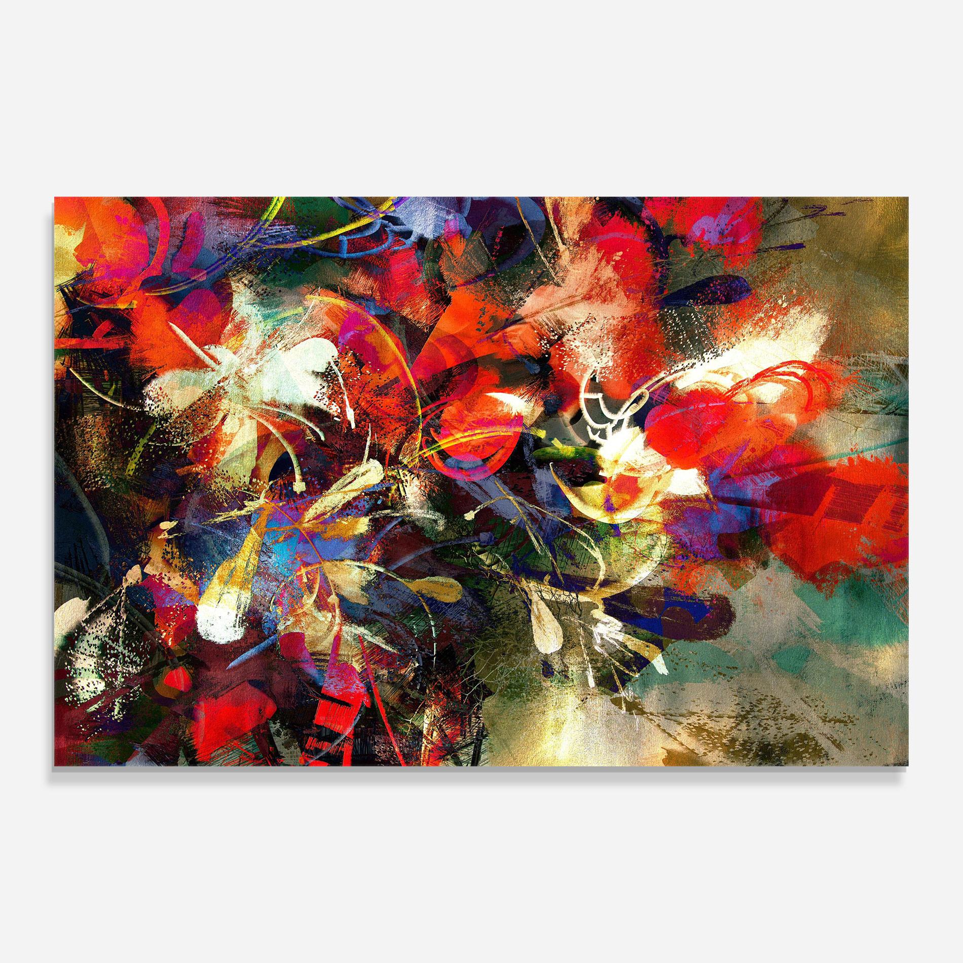 Glasbild Flori Abstracte mockup 0