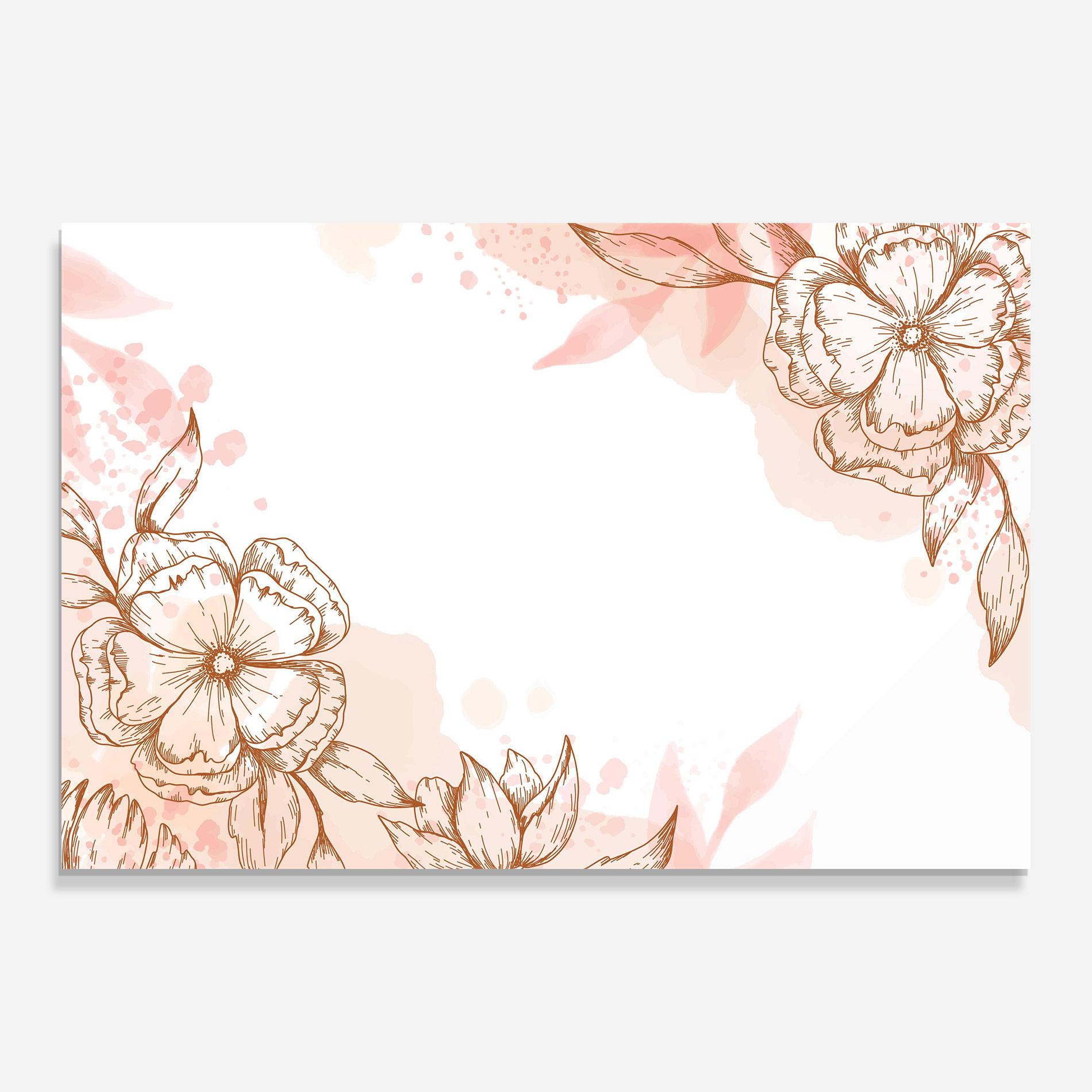 Glasbild Red Brown Line mockup 0