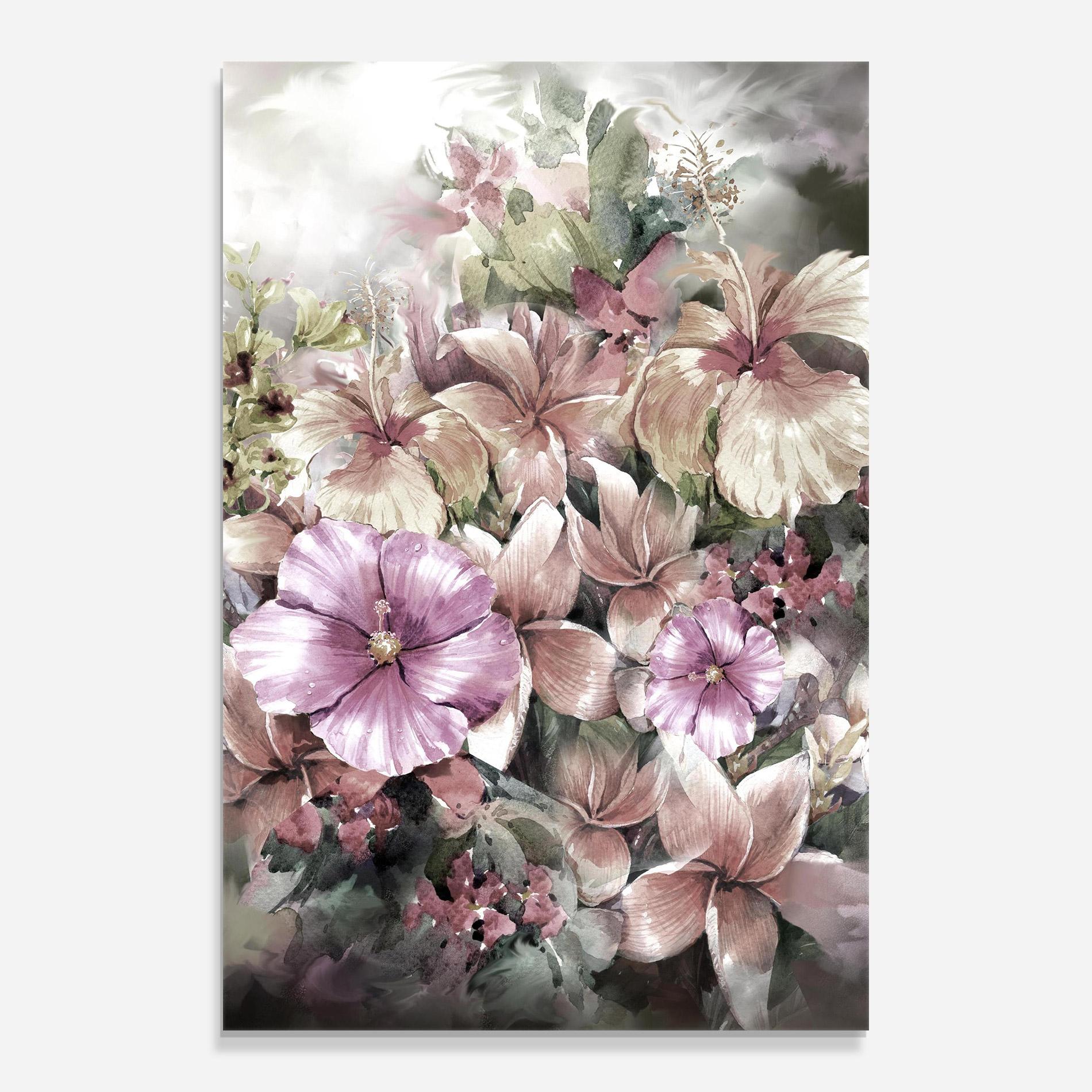 Glasbild Contrastul De Flori mockup 0