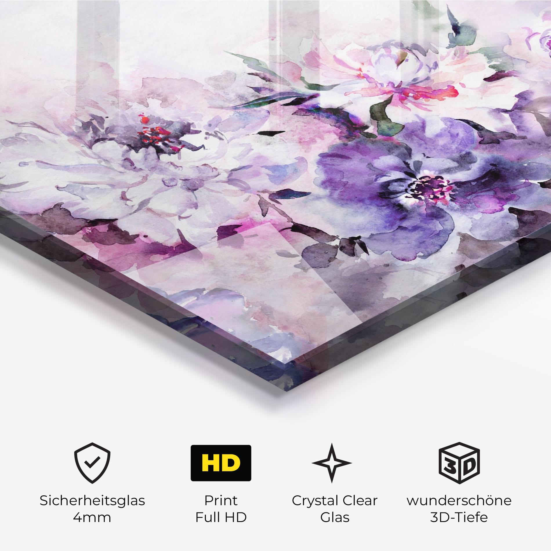 Glasbild Buchet Multicolor mockup 3