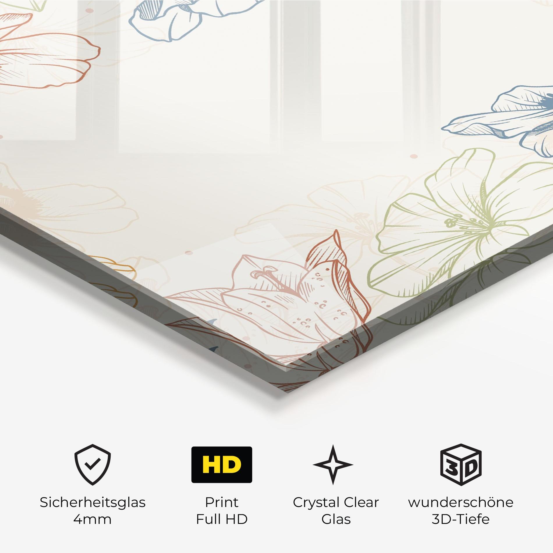 Glasbild Color Mix Line mockup 3