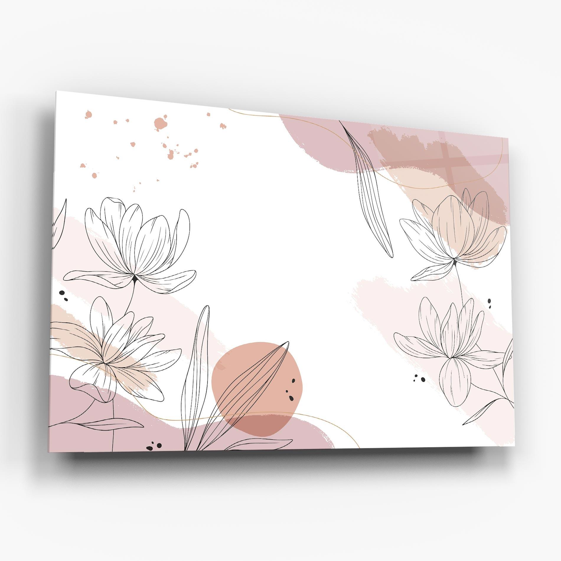 Glasbild Black Pink Line mockup 6