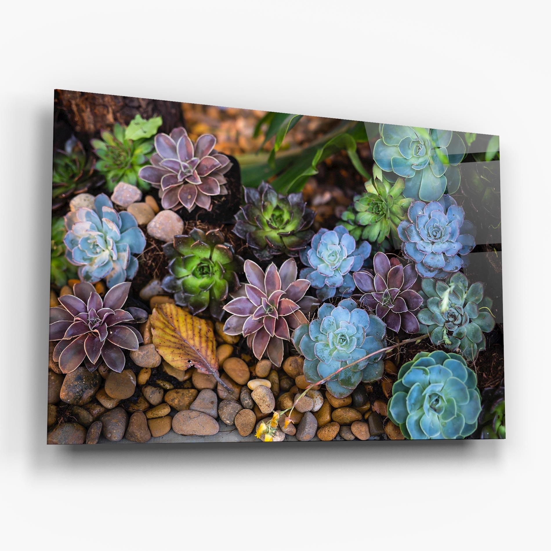 Glasbild Colorful Flowers mockup 6