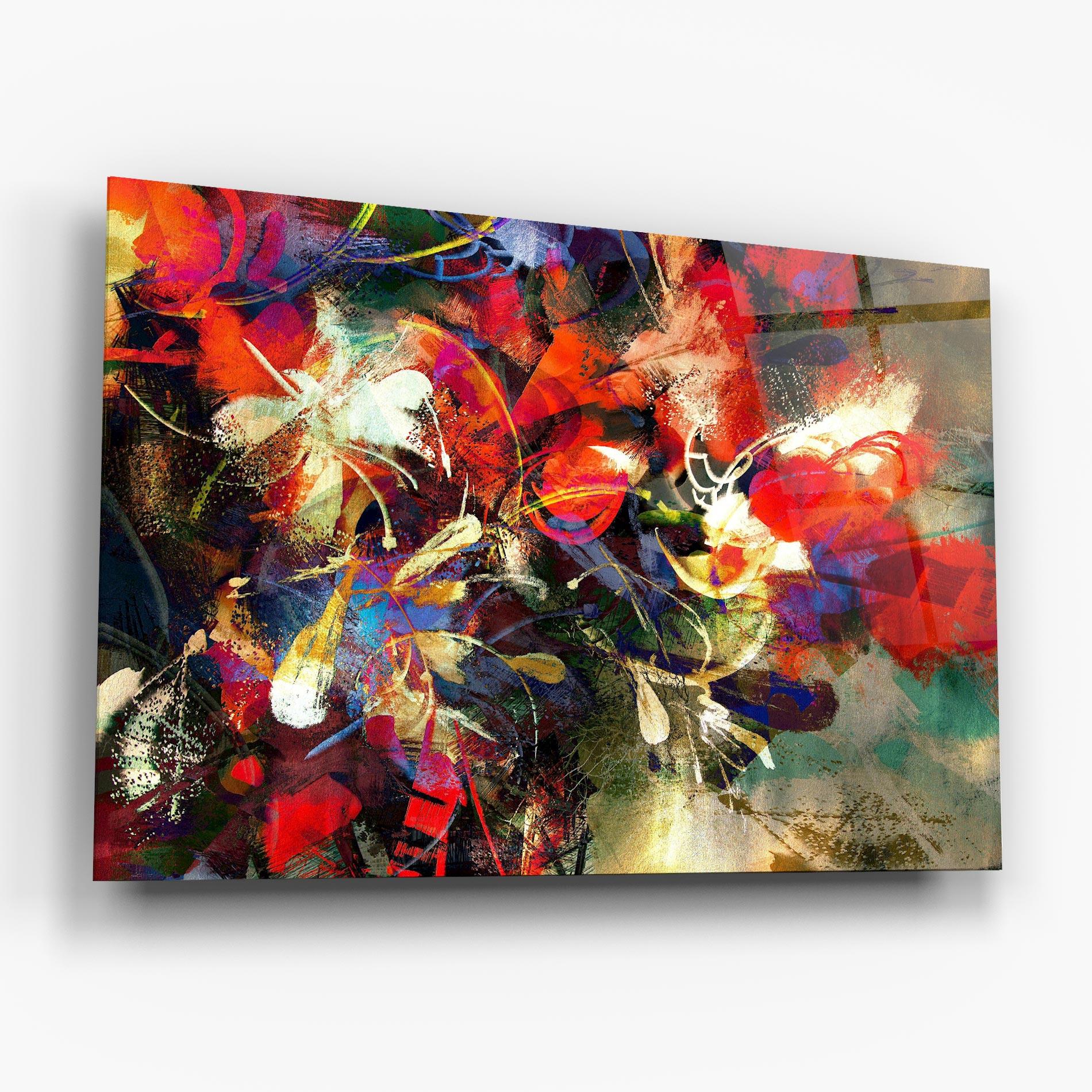 Glasbild Flori Abstracte mockup 6