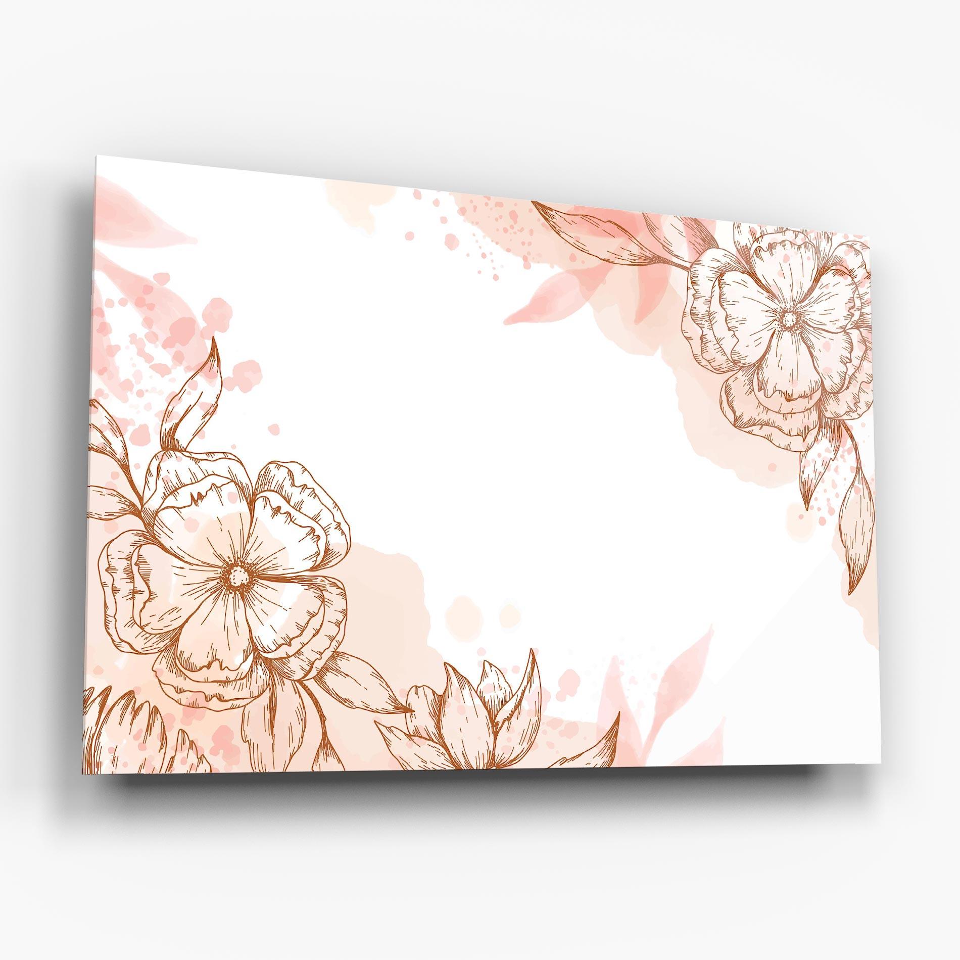 Glasbild Red Brown Line mockup 6