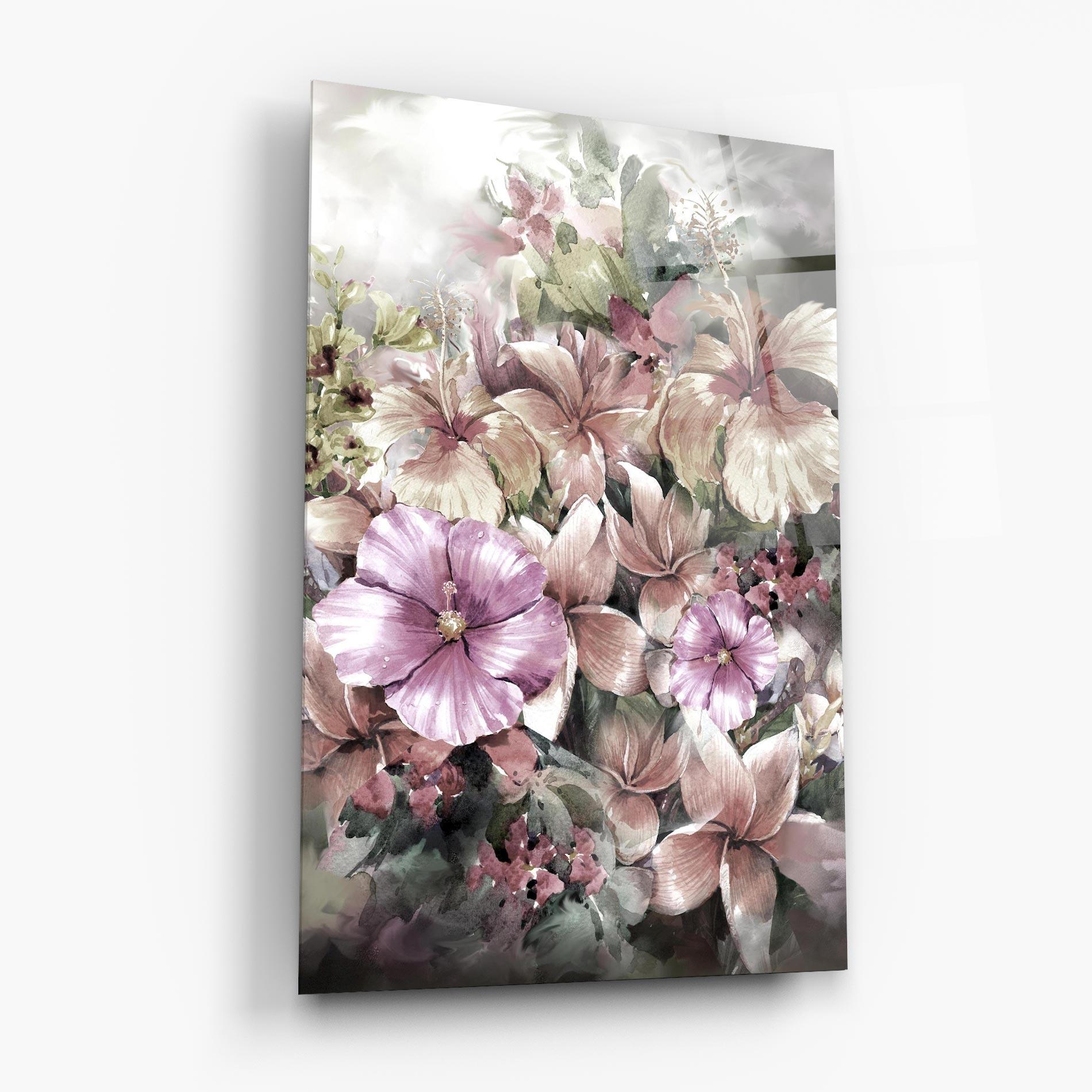 Glasbild Contrastul De Flori mockup 6