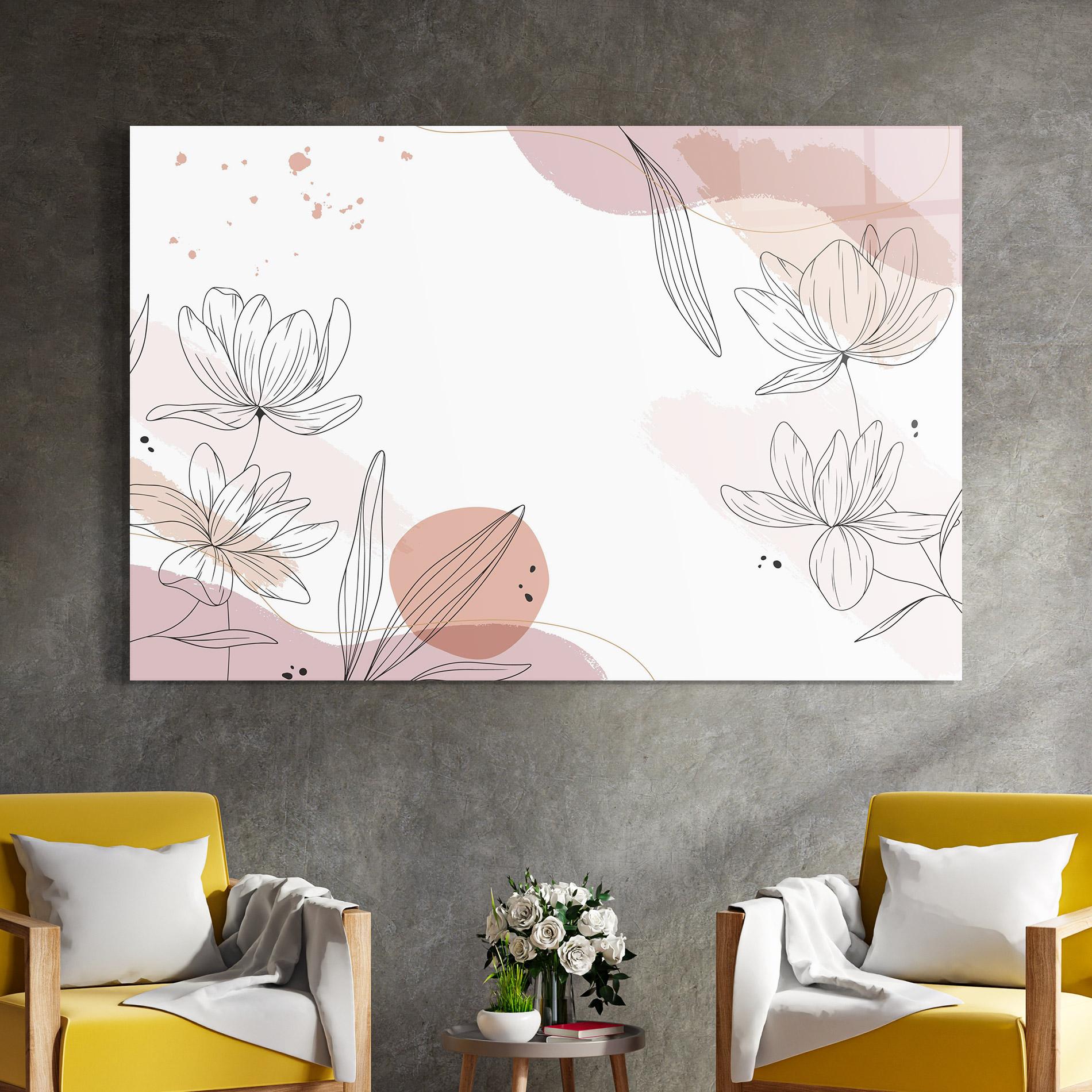 Glasbild Black Pink Line mockup 4