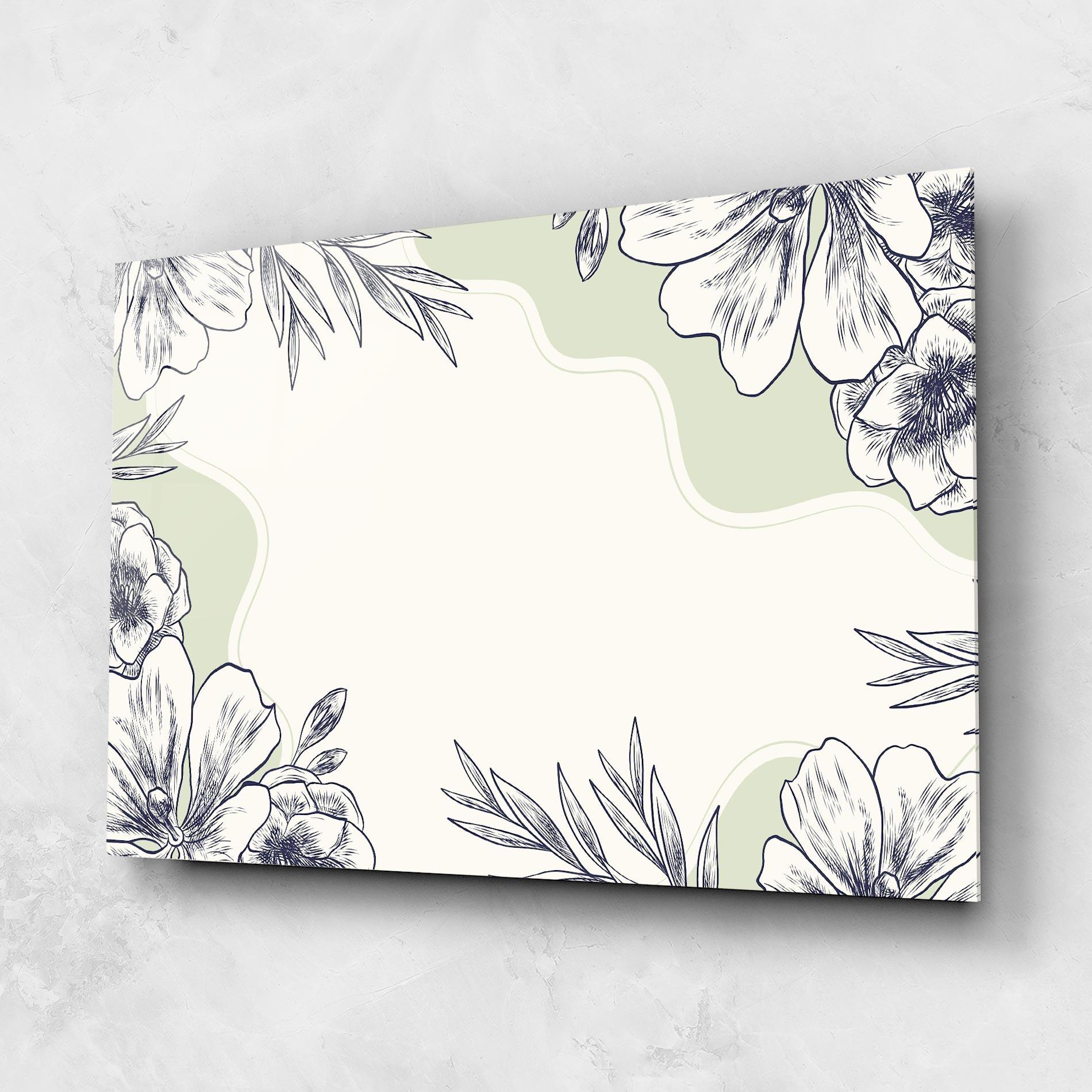 Glasbild Blue Line Green mockup 1