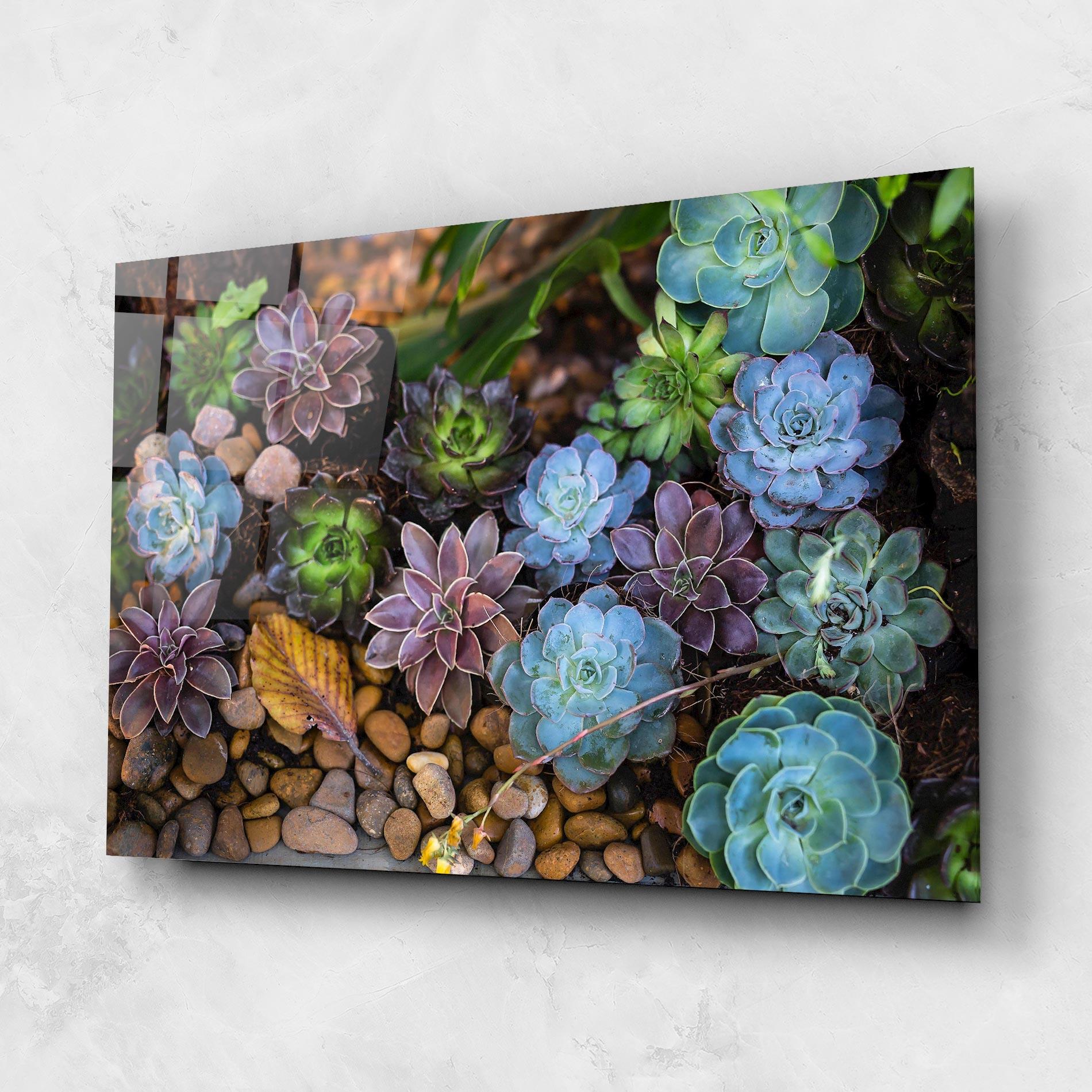 Glasbild Colorful Flowers mockup 1