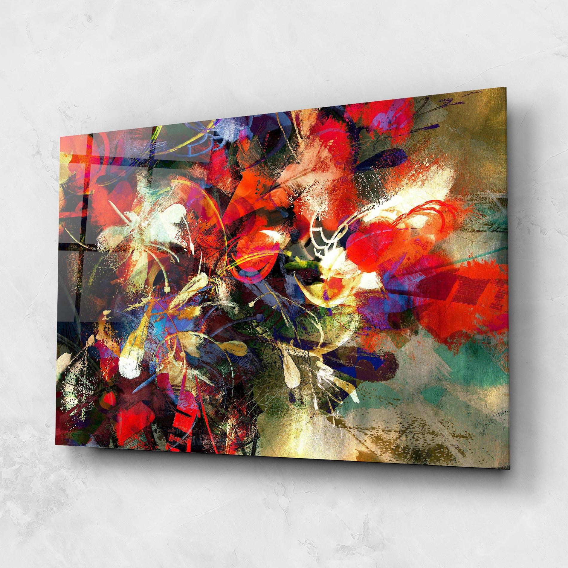 Glasbild Flori Abstracte mockup 1