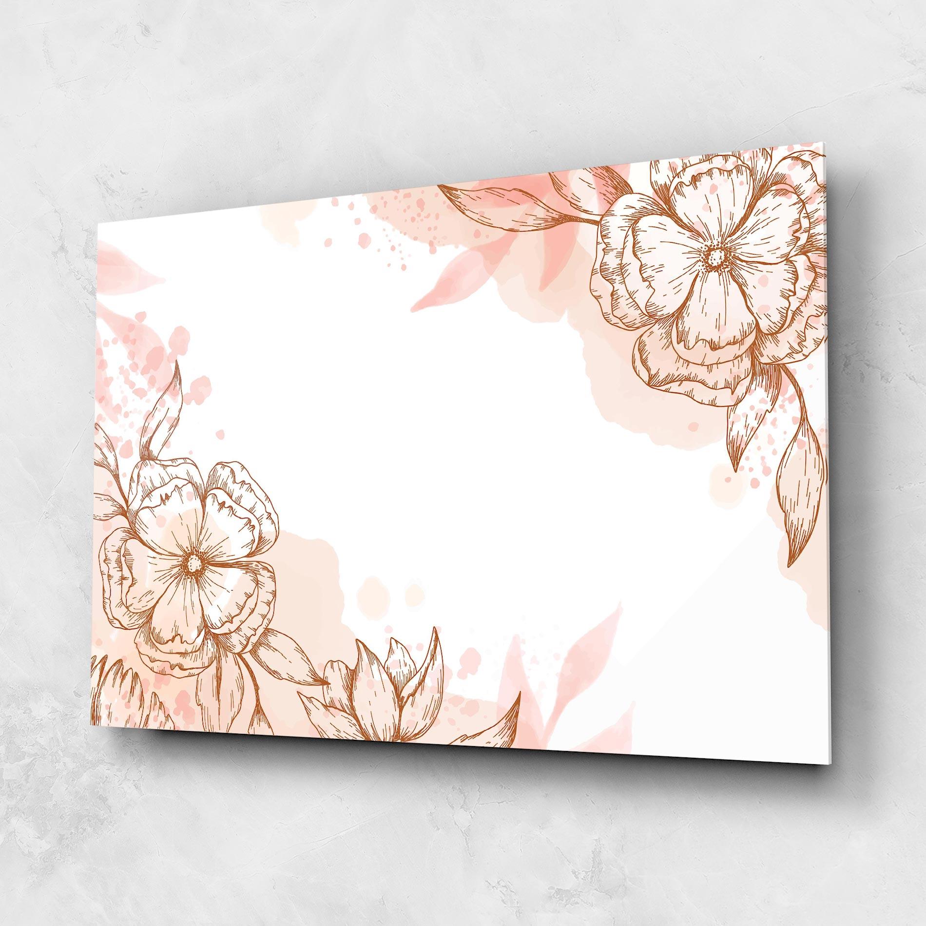 Glasbild Red Brown Line mockup 1