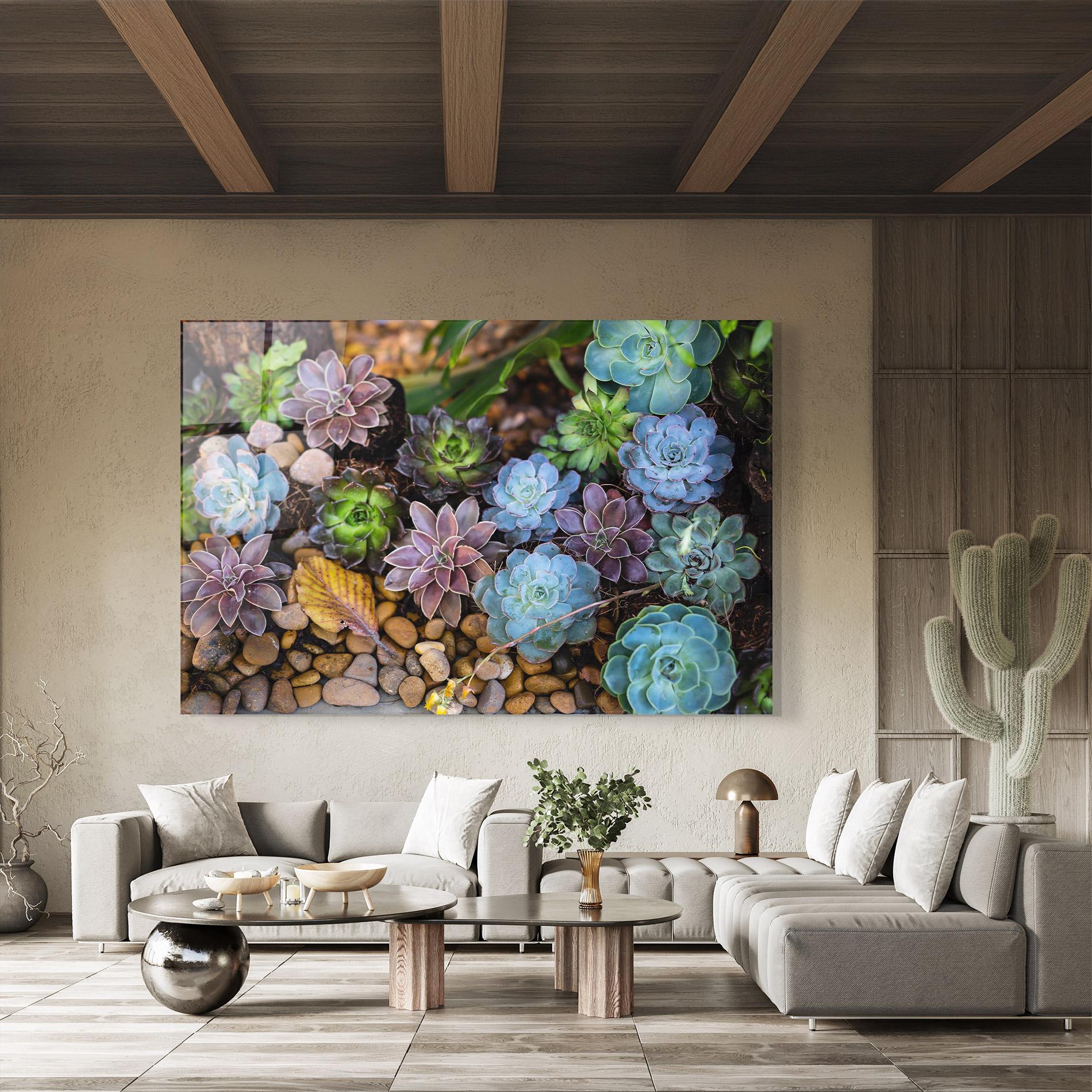 Glasbild Colorful Flowers mockup 8