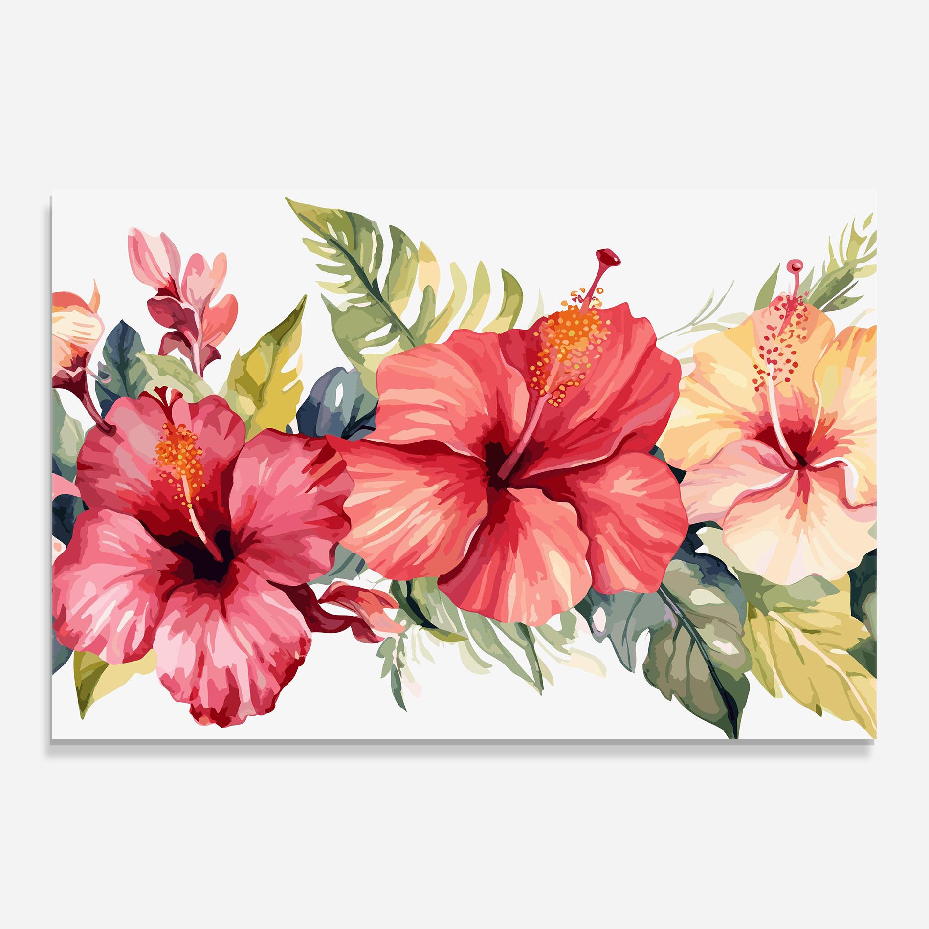 Glasbild Flowers Exotic Art mockup 0