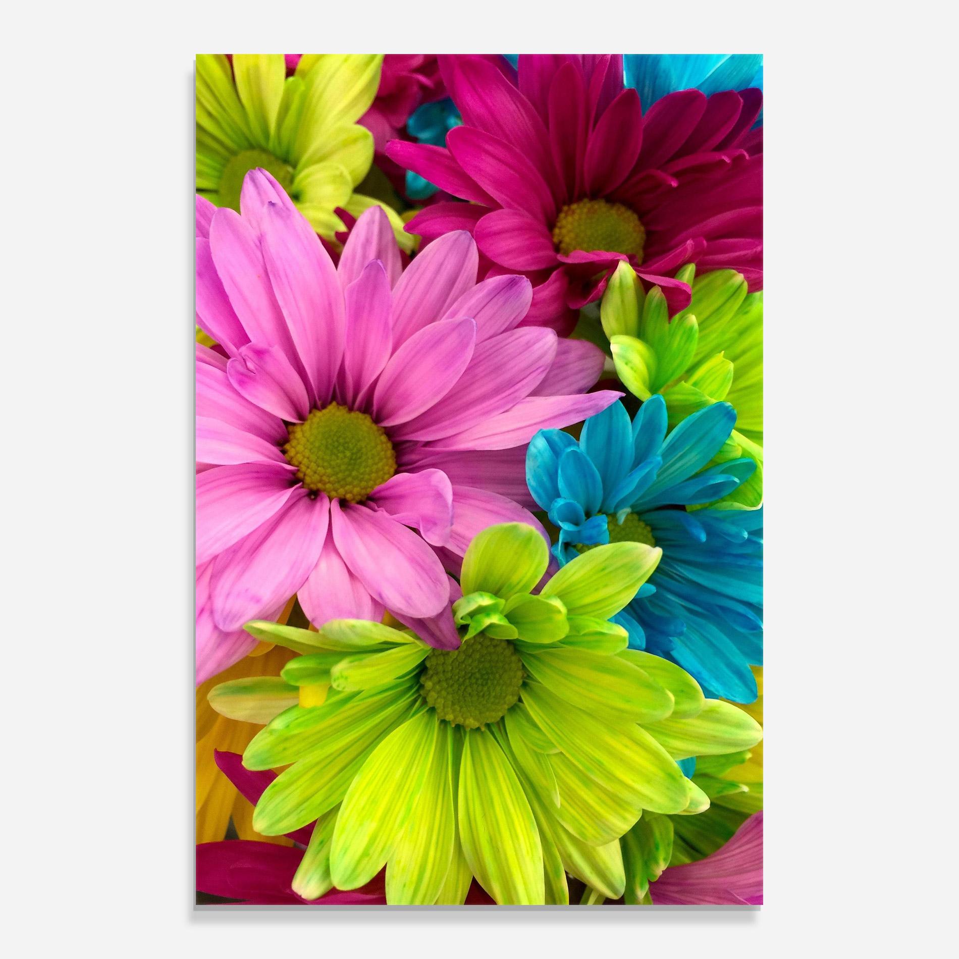 Glasbild Three Shades Of Flower mockup 0