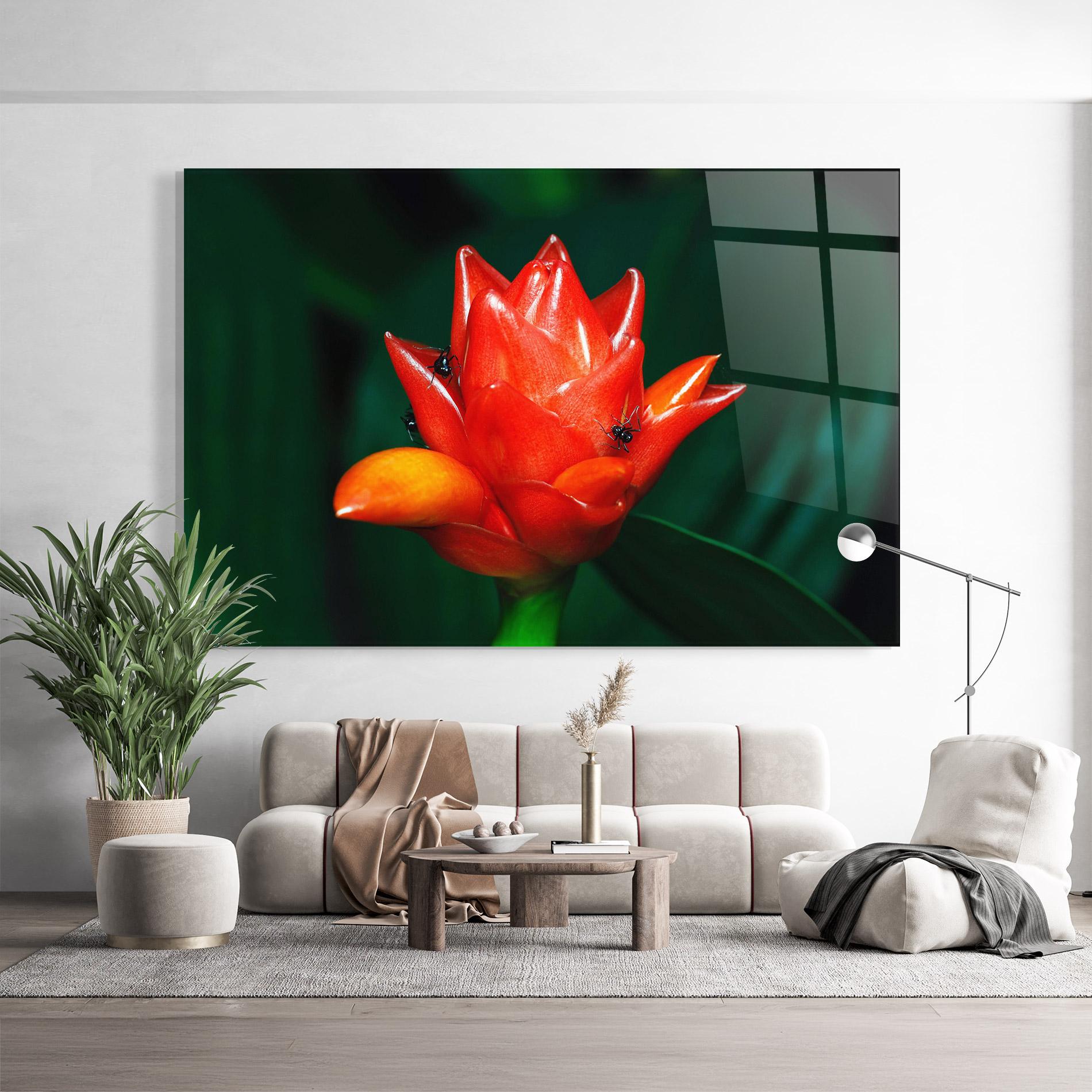 Glasbild Cool Orange Exotic mockup 9