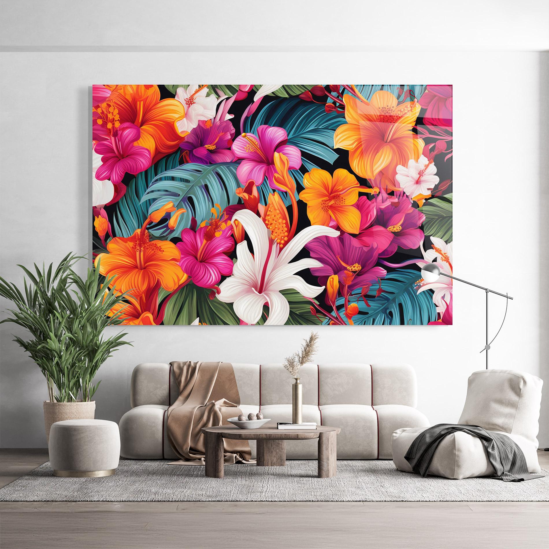 Glasbild Exotic Patern mockup 9