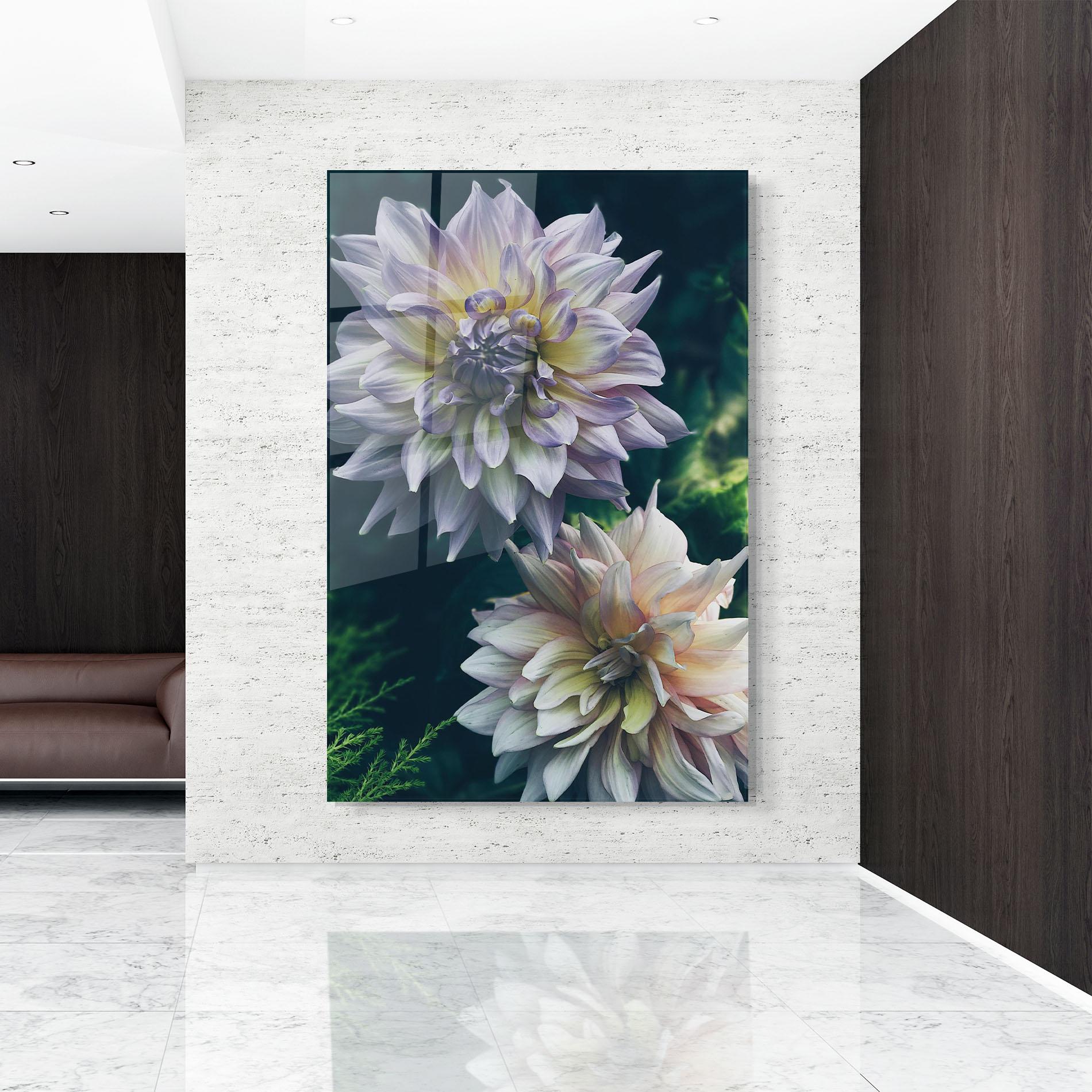 Glasbild Dahlia Flowers mockup 9