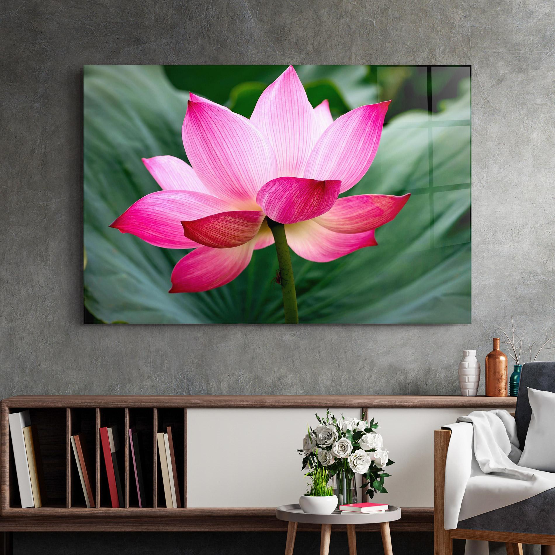 Glasbild Beautiful Pink Exotic mockup 2