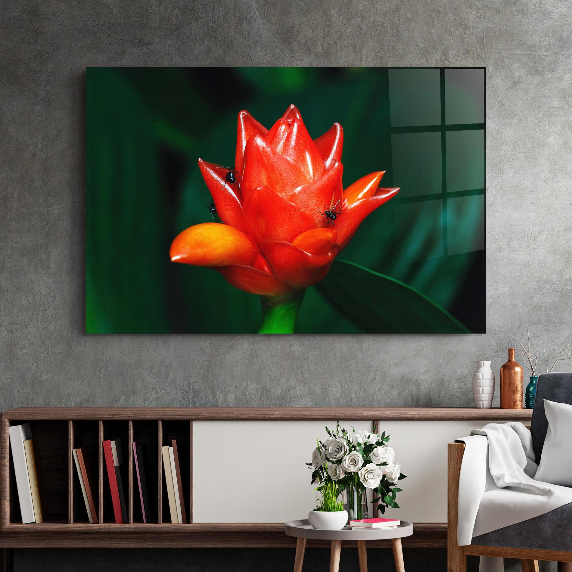 Glasbild Cool Orange Exotic mockup 2