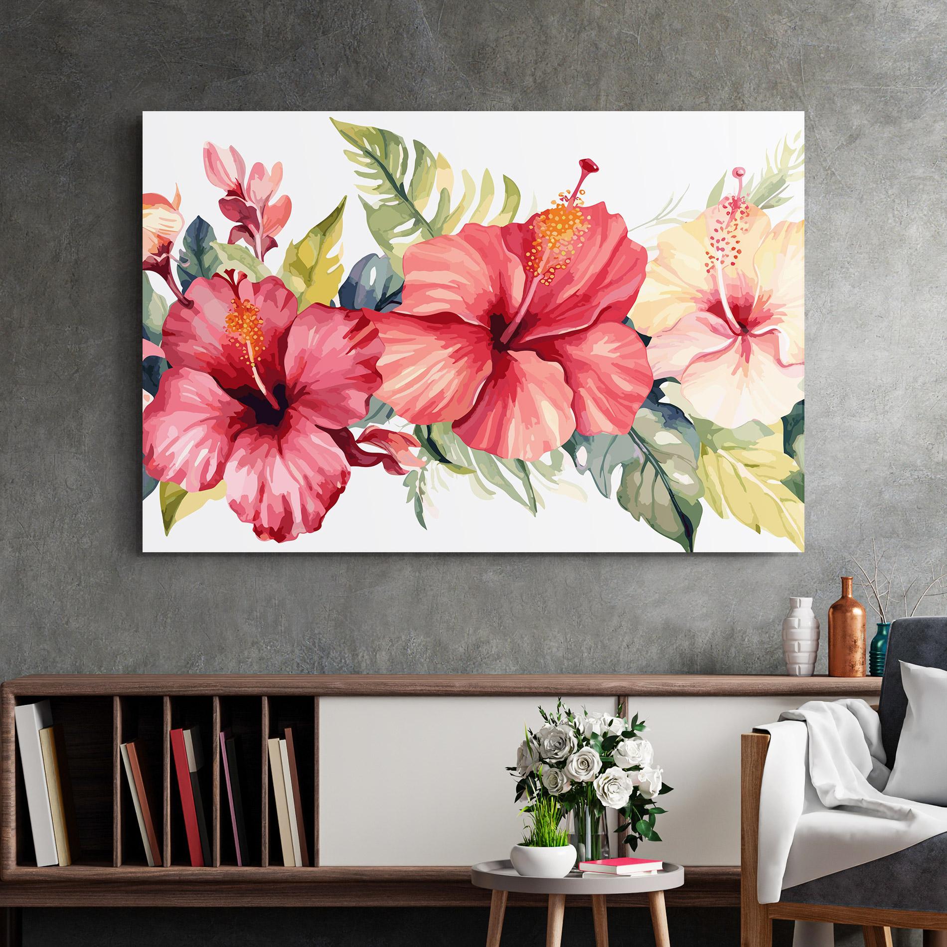 Glasbild Flowers Exotic Art mockup 2