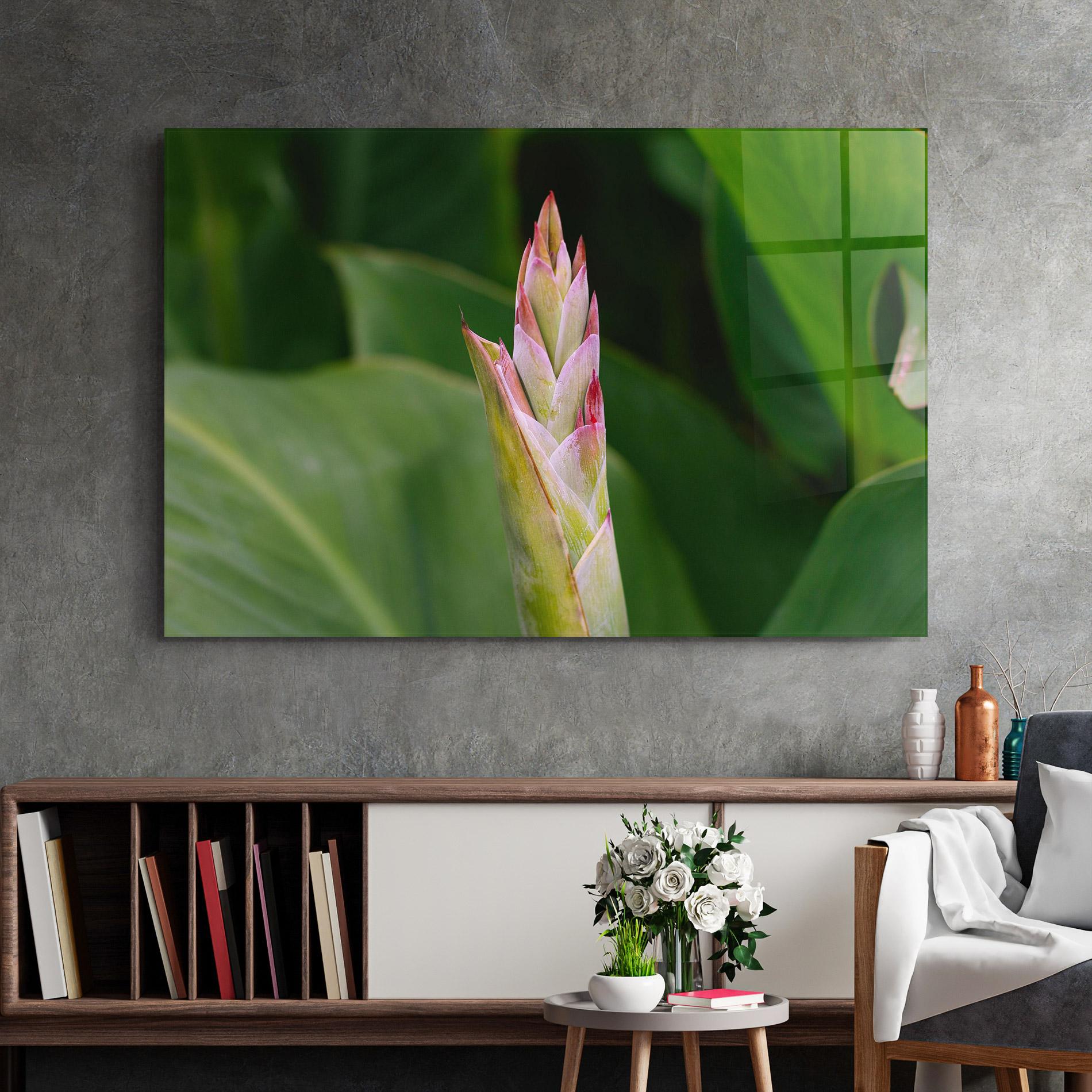 Glasbild Light Pink Exotic mockup 2