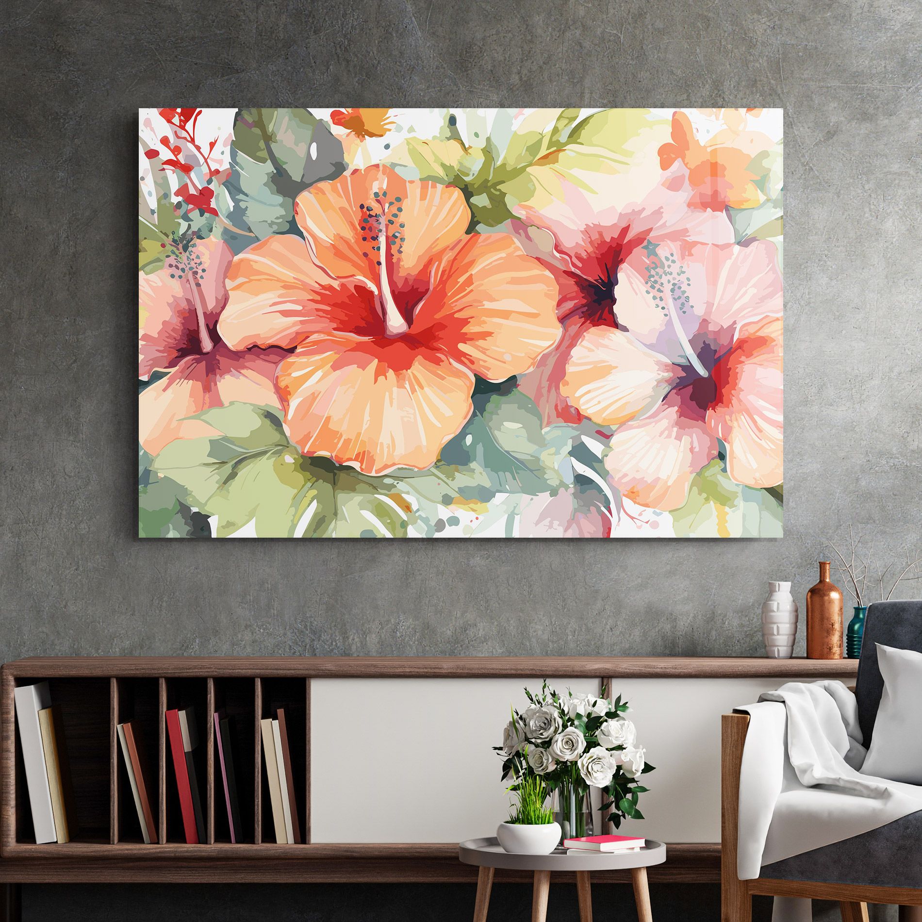 Pastel Exotic Flower mockup 2