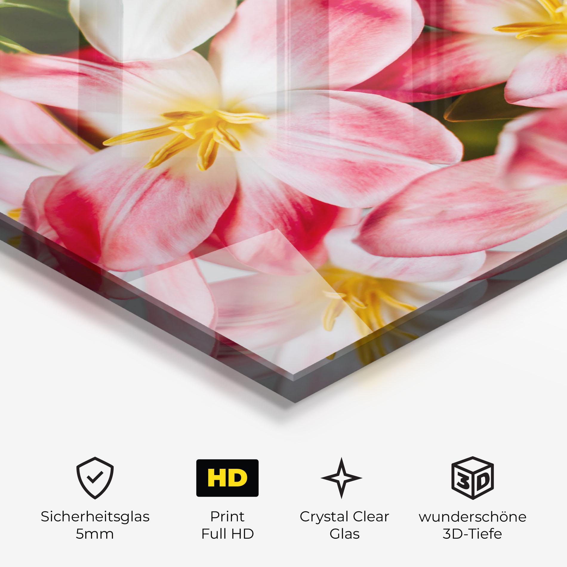 Glasbild Beautiful Exotic Flower mockup 3