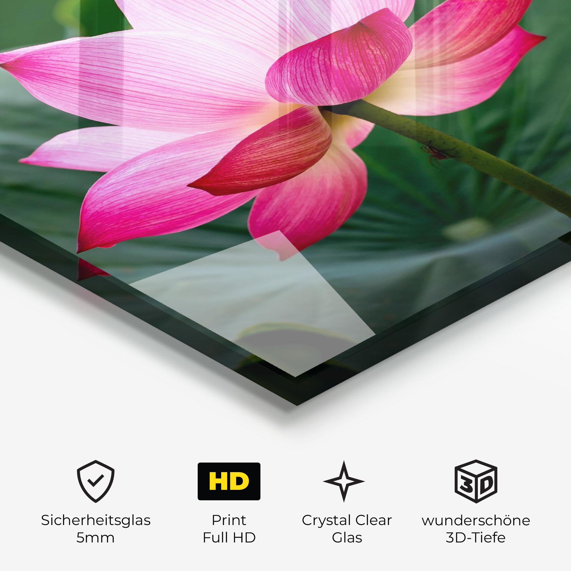 Glasbild Beautiful Pink Exotic mockup 3