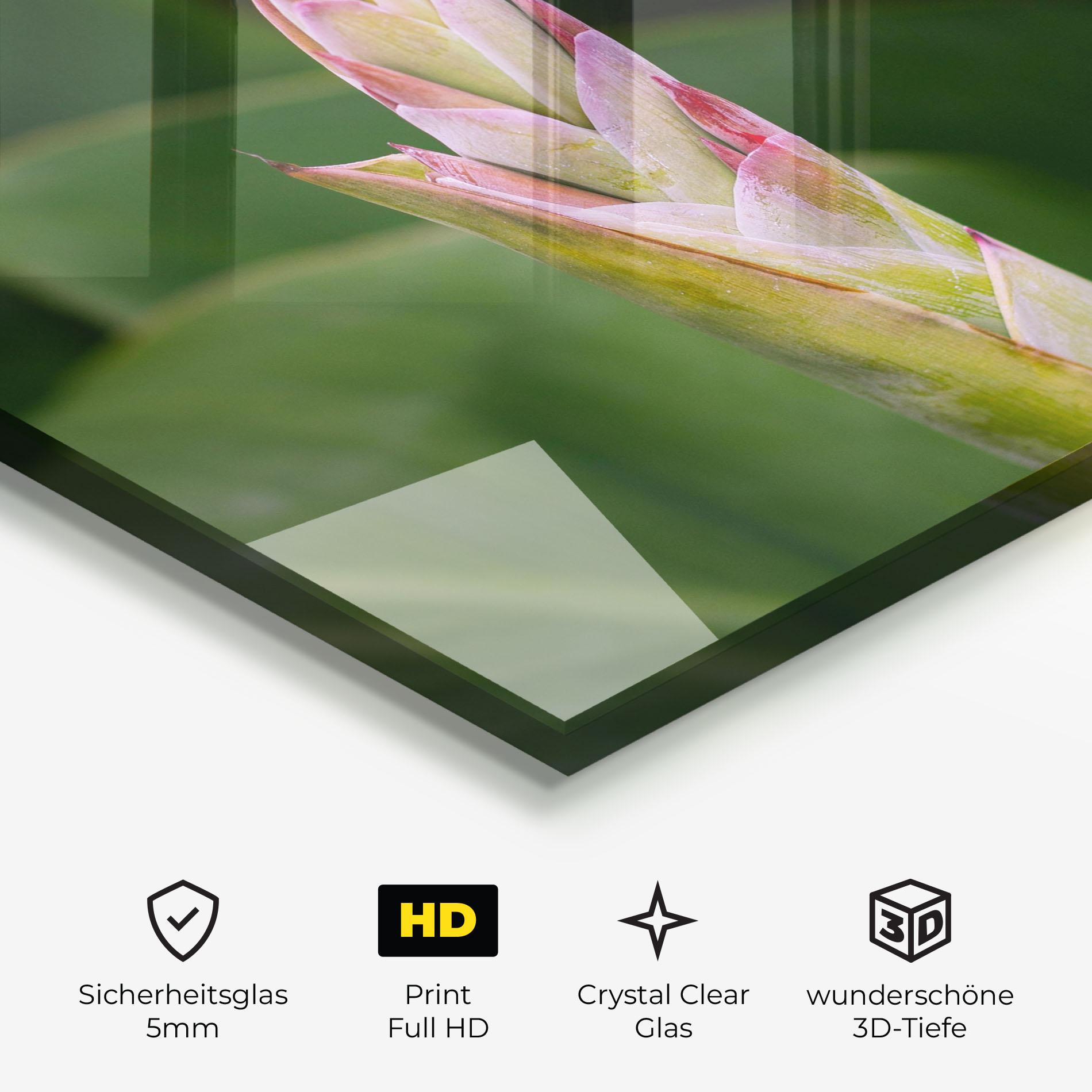 Glasbild Light Pink Exotic mockup 3