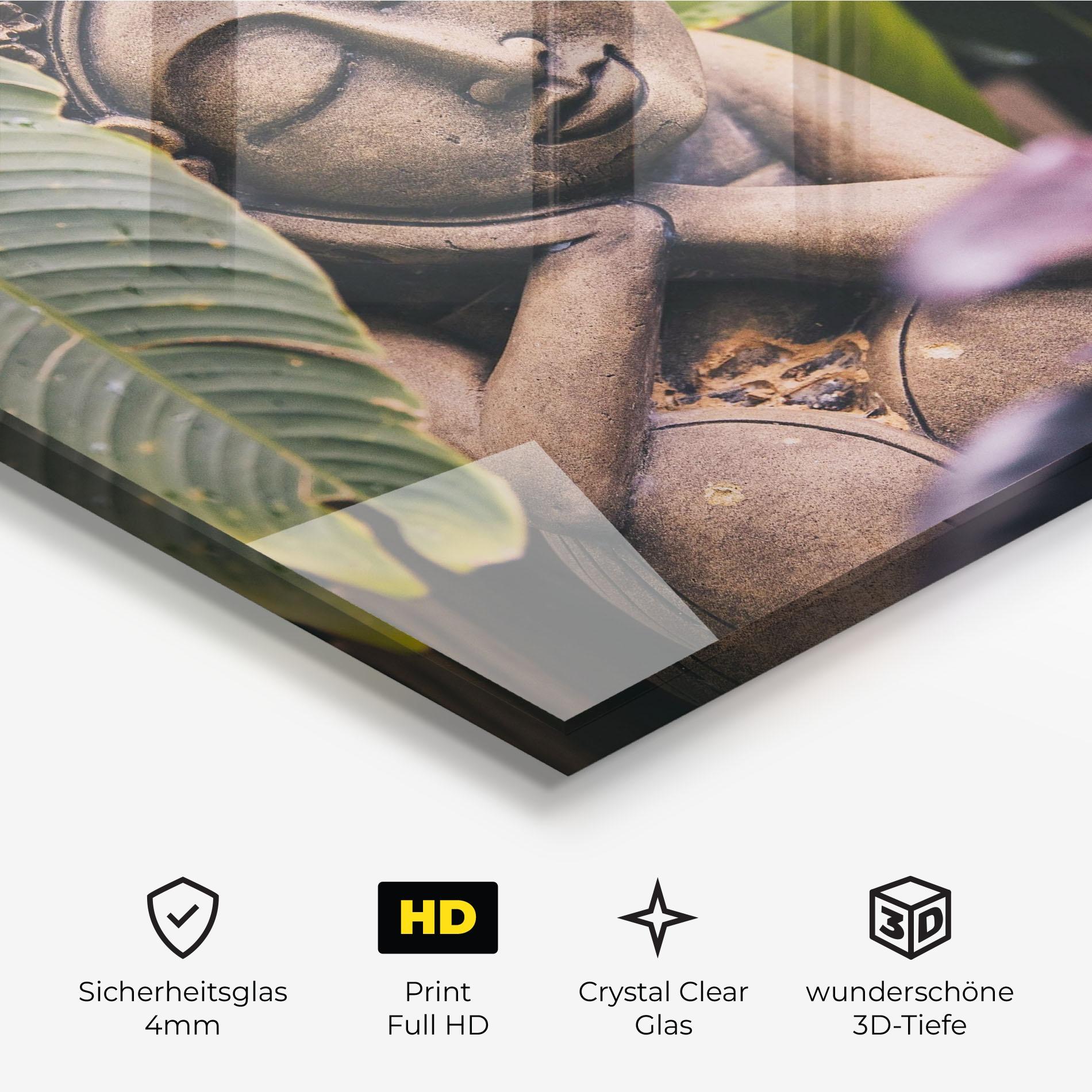 Glasbild Exotic Statue mockup 3