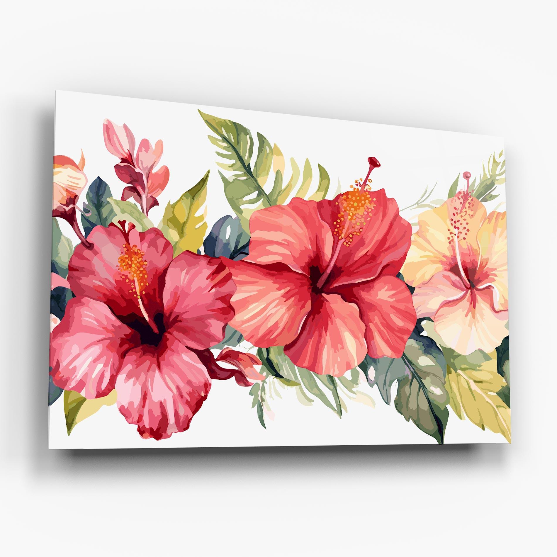 Glasbild Flowers Exotic Art mockup 6