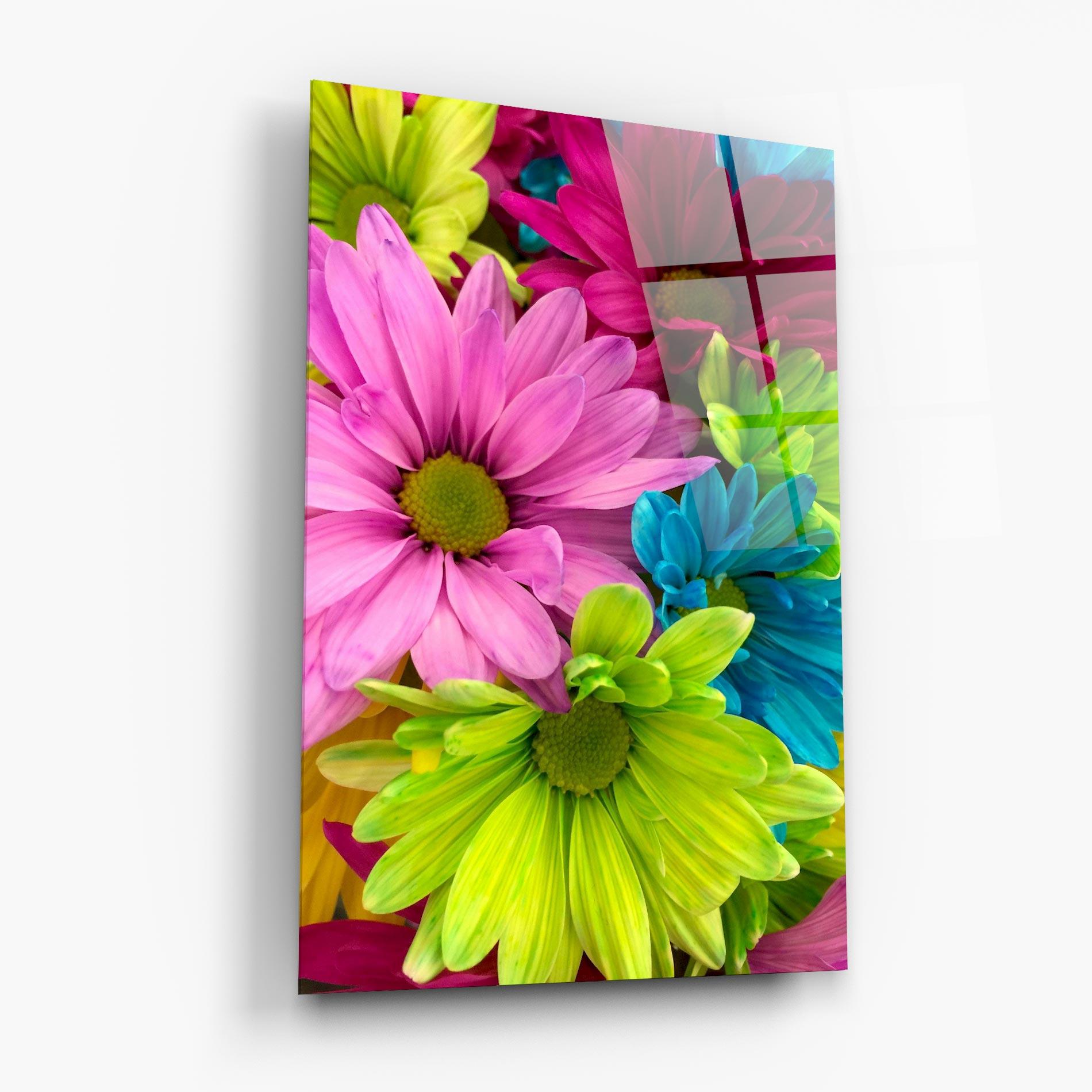 Glasbild Three Shades Of Flower mockup 6