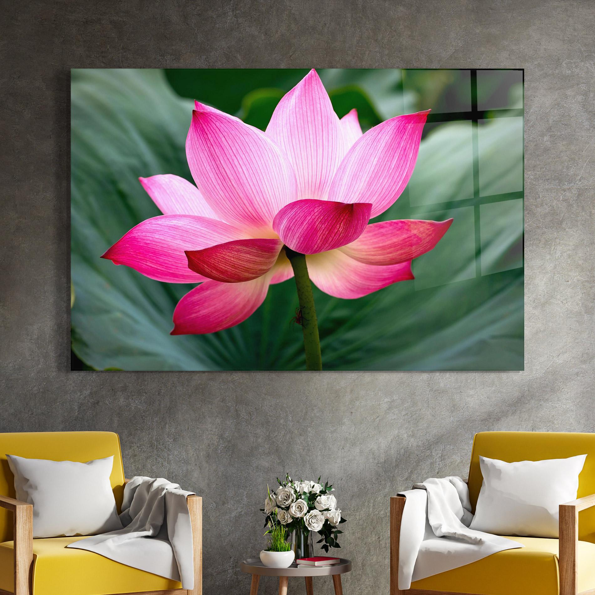 Glasbild Beautiful Pink Exotic mockup 4