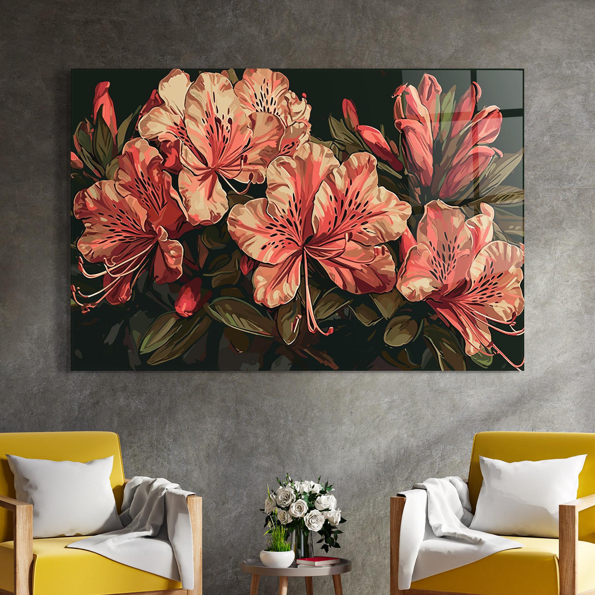 Glasbild Cream Exotic Art mockup 4