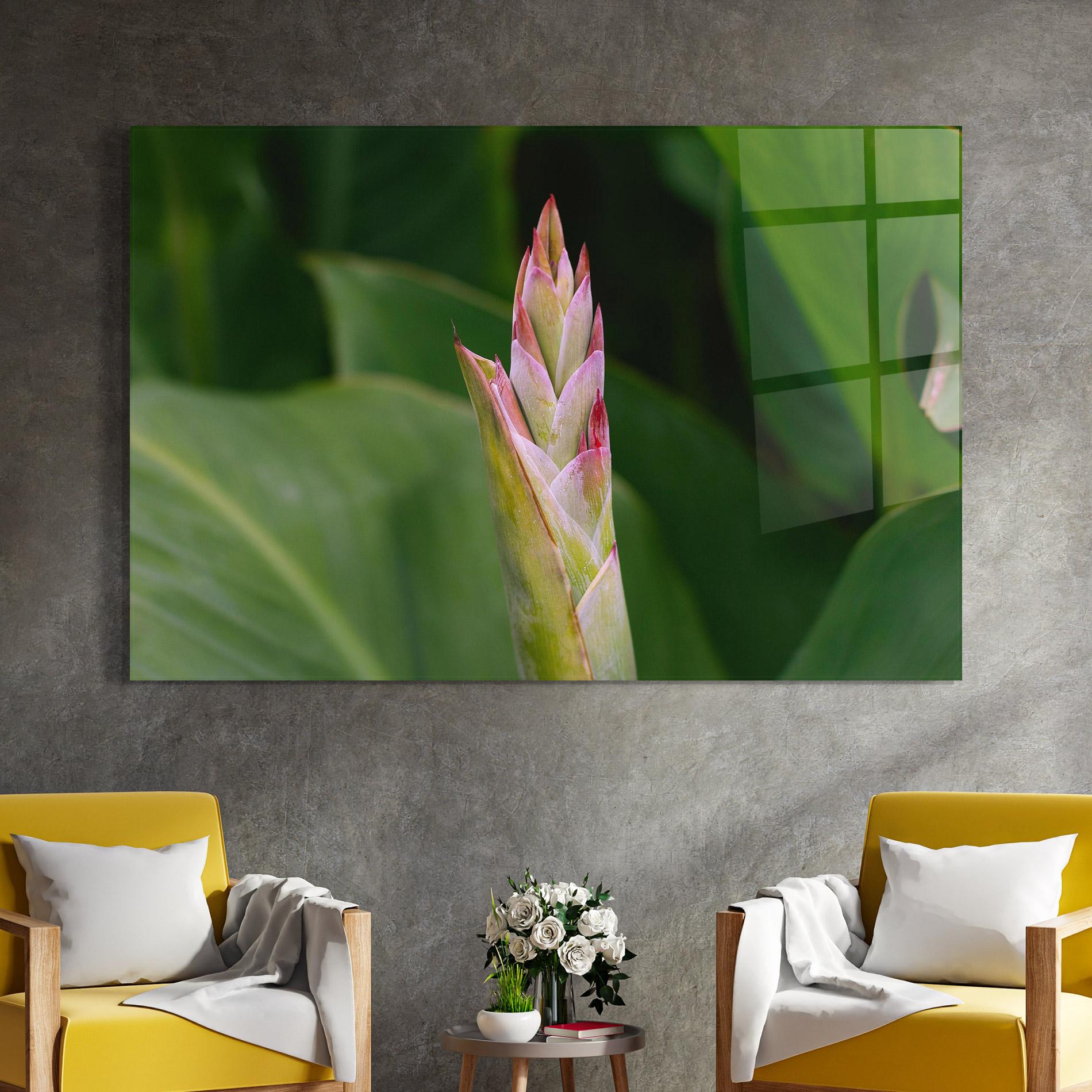 Glasbild Light Pink Exotic mockup 4