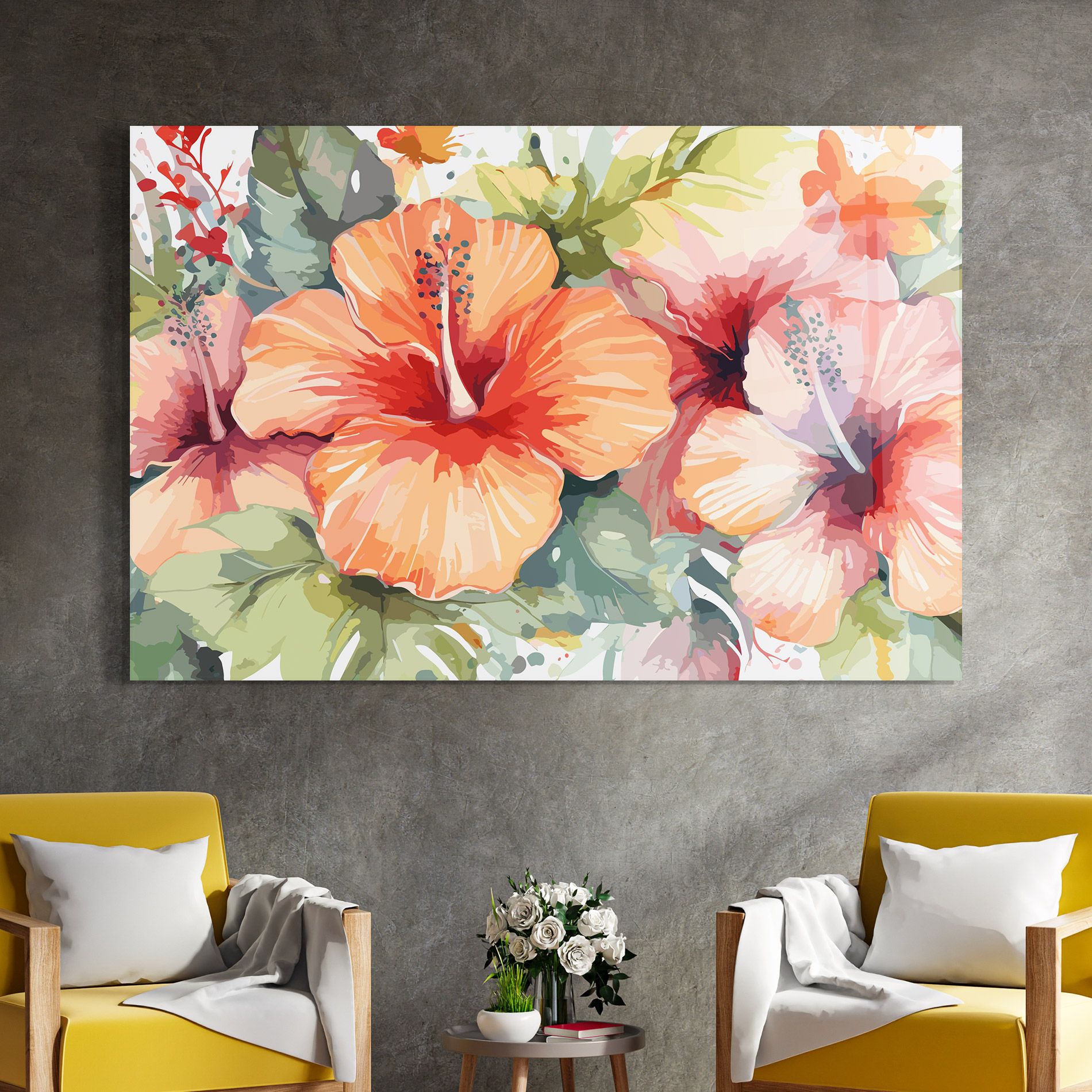 Pastel Exotic Flower mockup 4