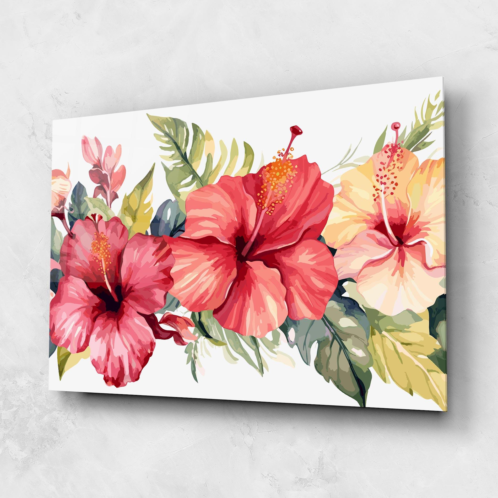 Glasbild Flowers Exotic Art mockup 1