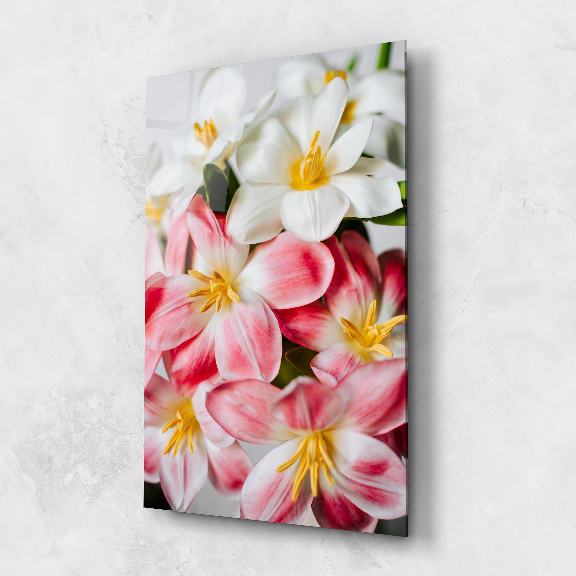Glasbild Beautiful Exotic Flower mockup 1