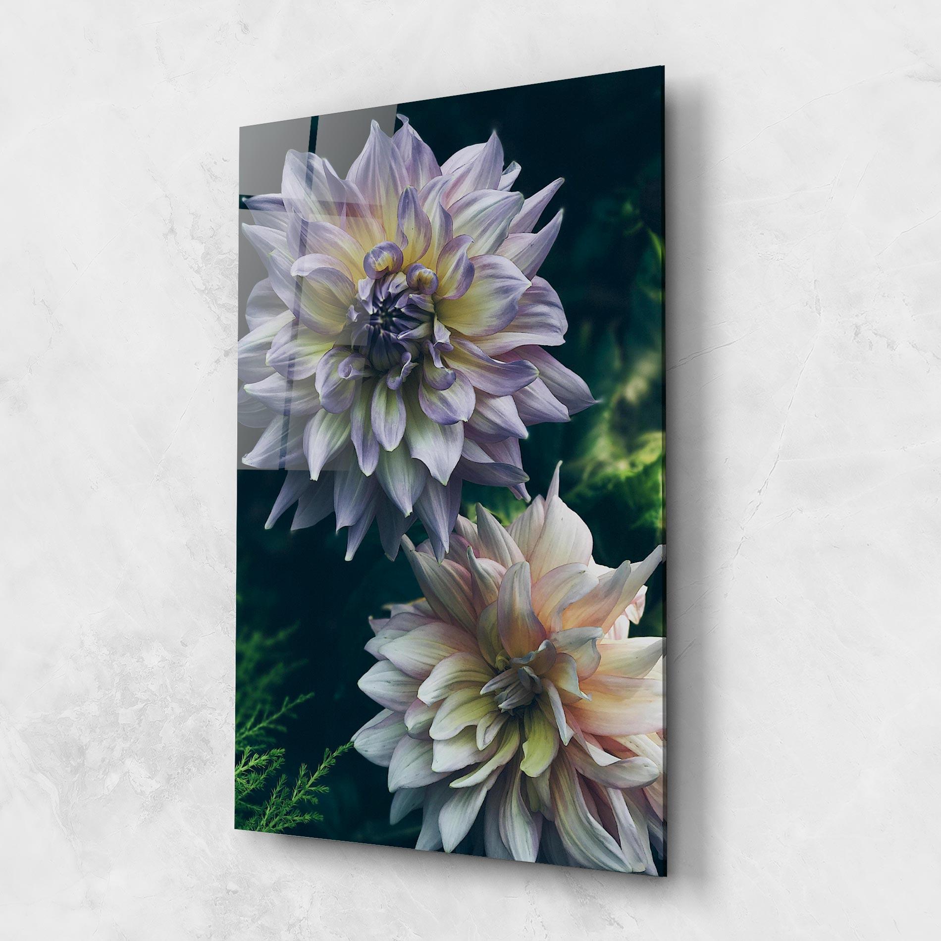 Glasbild Dahlia Flowers mockup 1