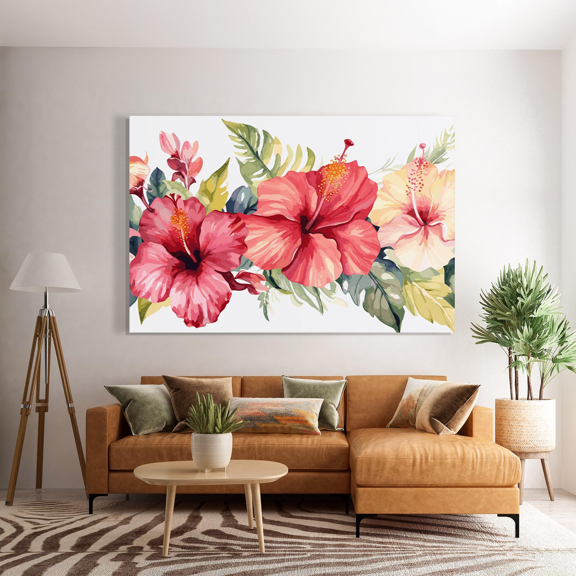 Glasbild Flowers Exotic Art mockup 7